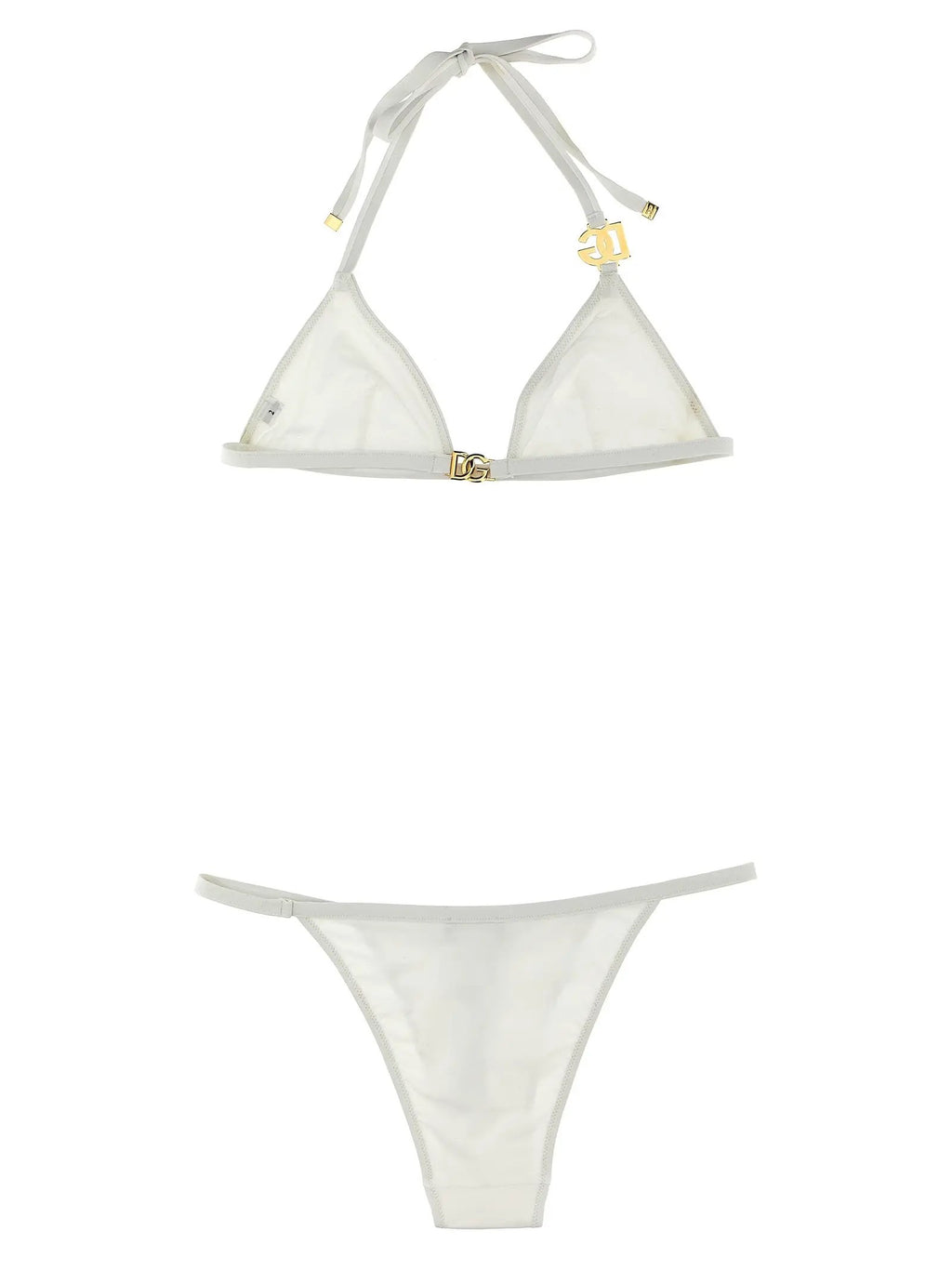 Haut et bas de bikini Dolce & Gabbana en polyamide blanc