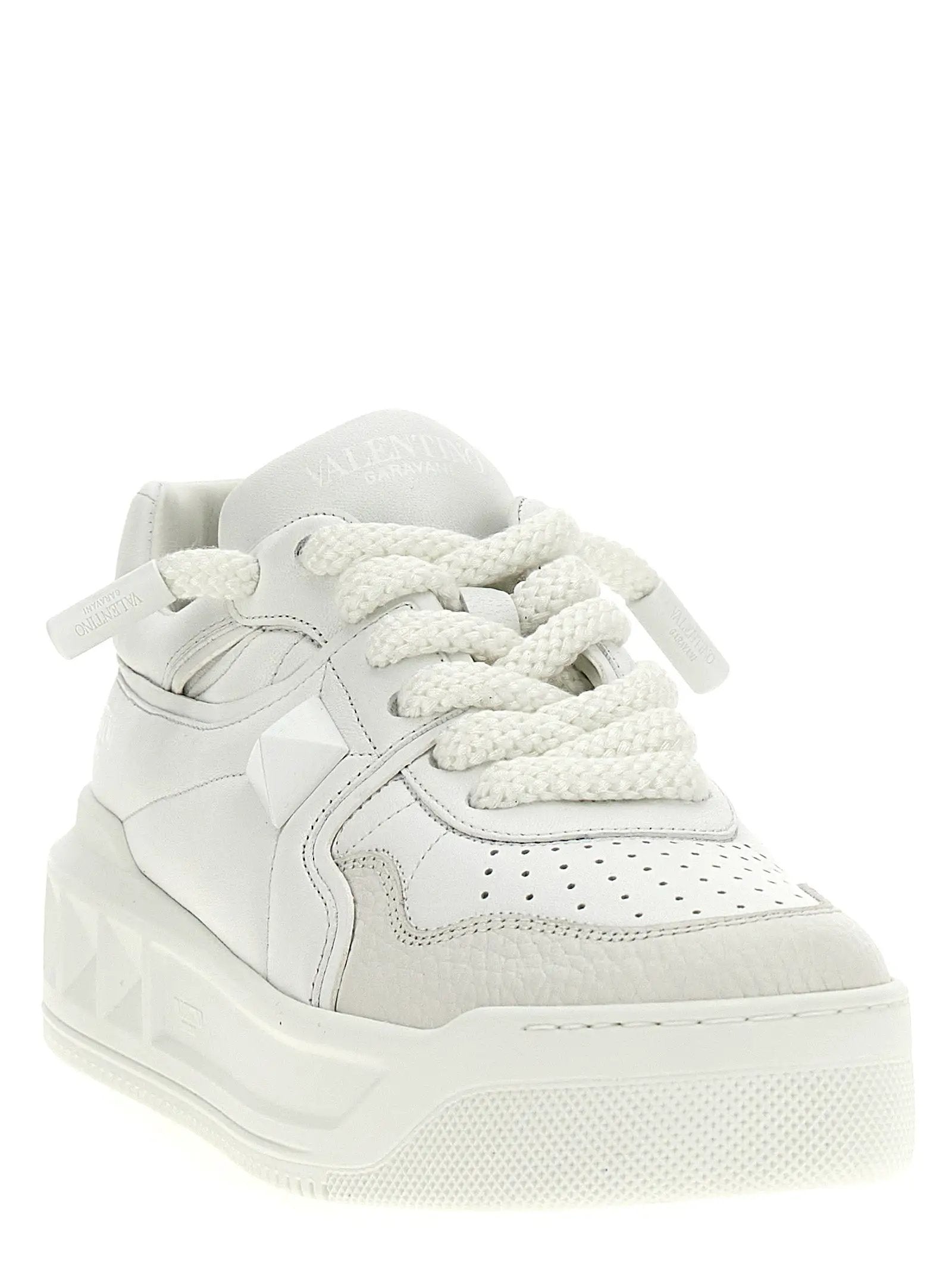 Valentino Garavani White Calfskin Chunky Sneakers