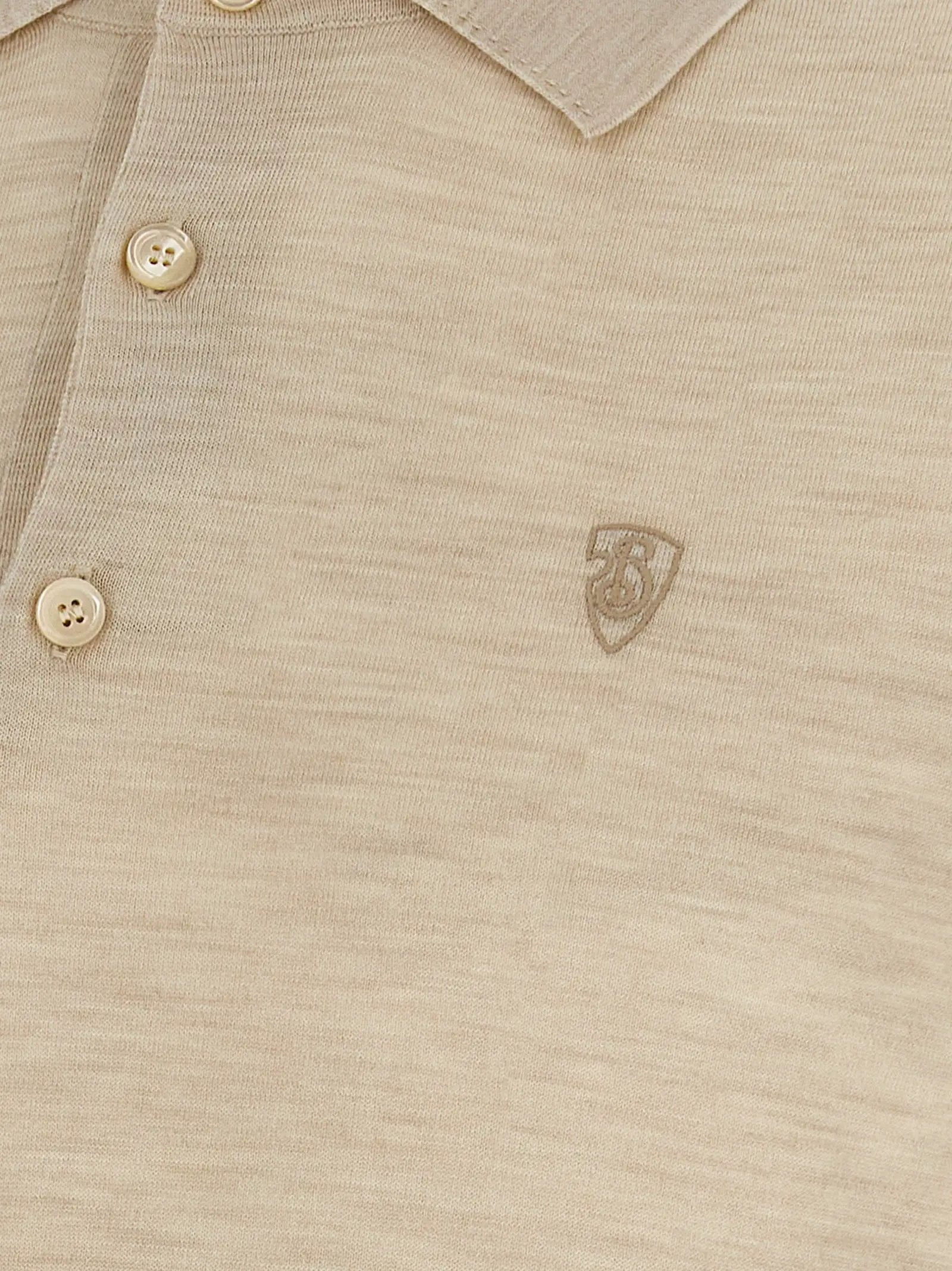Burberry Beige Wool Polo Shirt