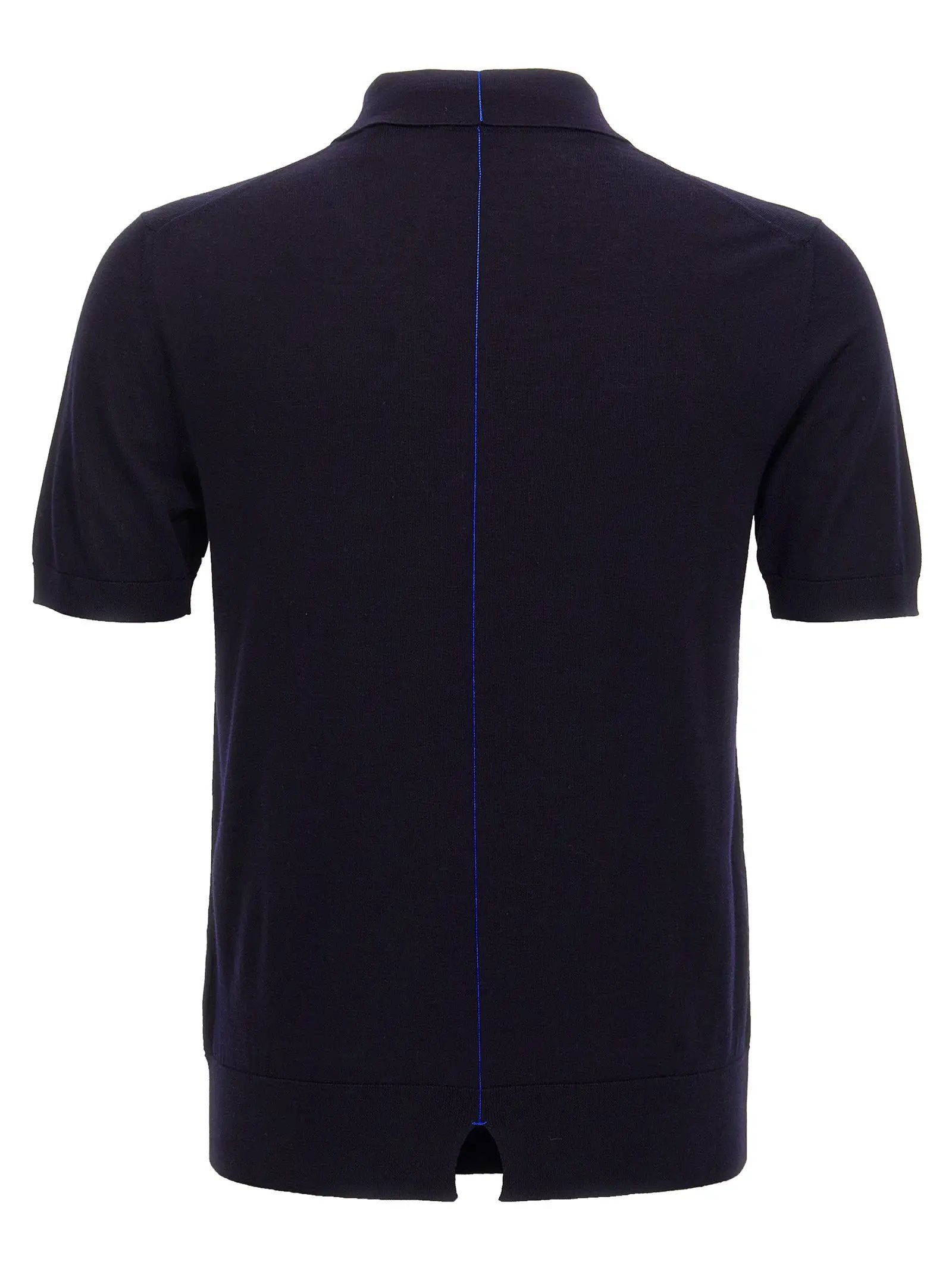 Burberry Blue Wool Polo Shirt