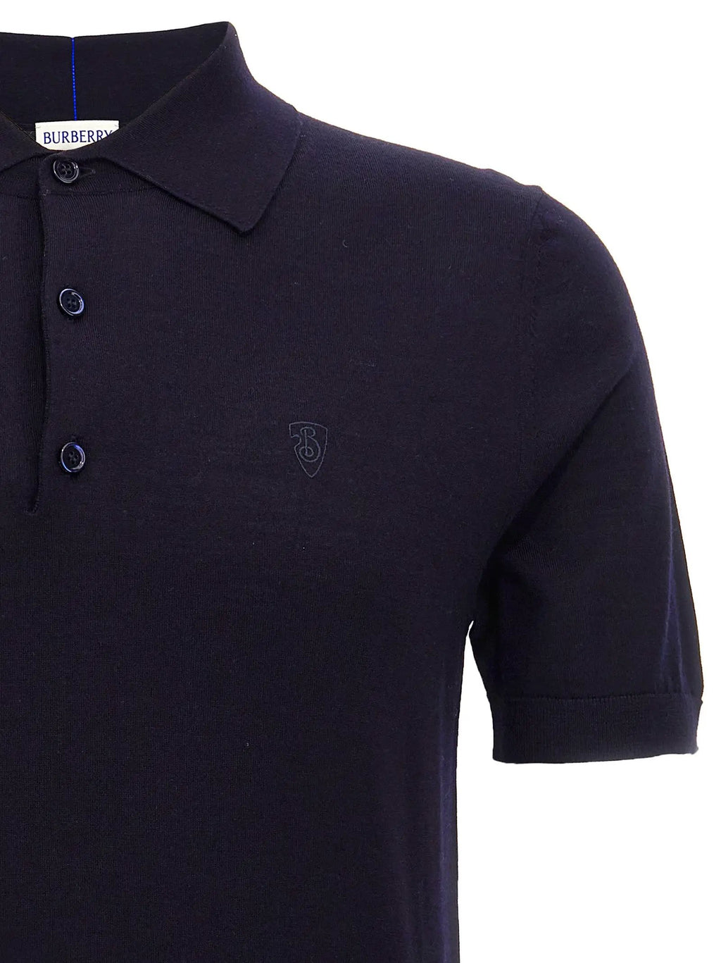 Burberry Blue Wool Polo Shirt