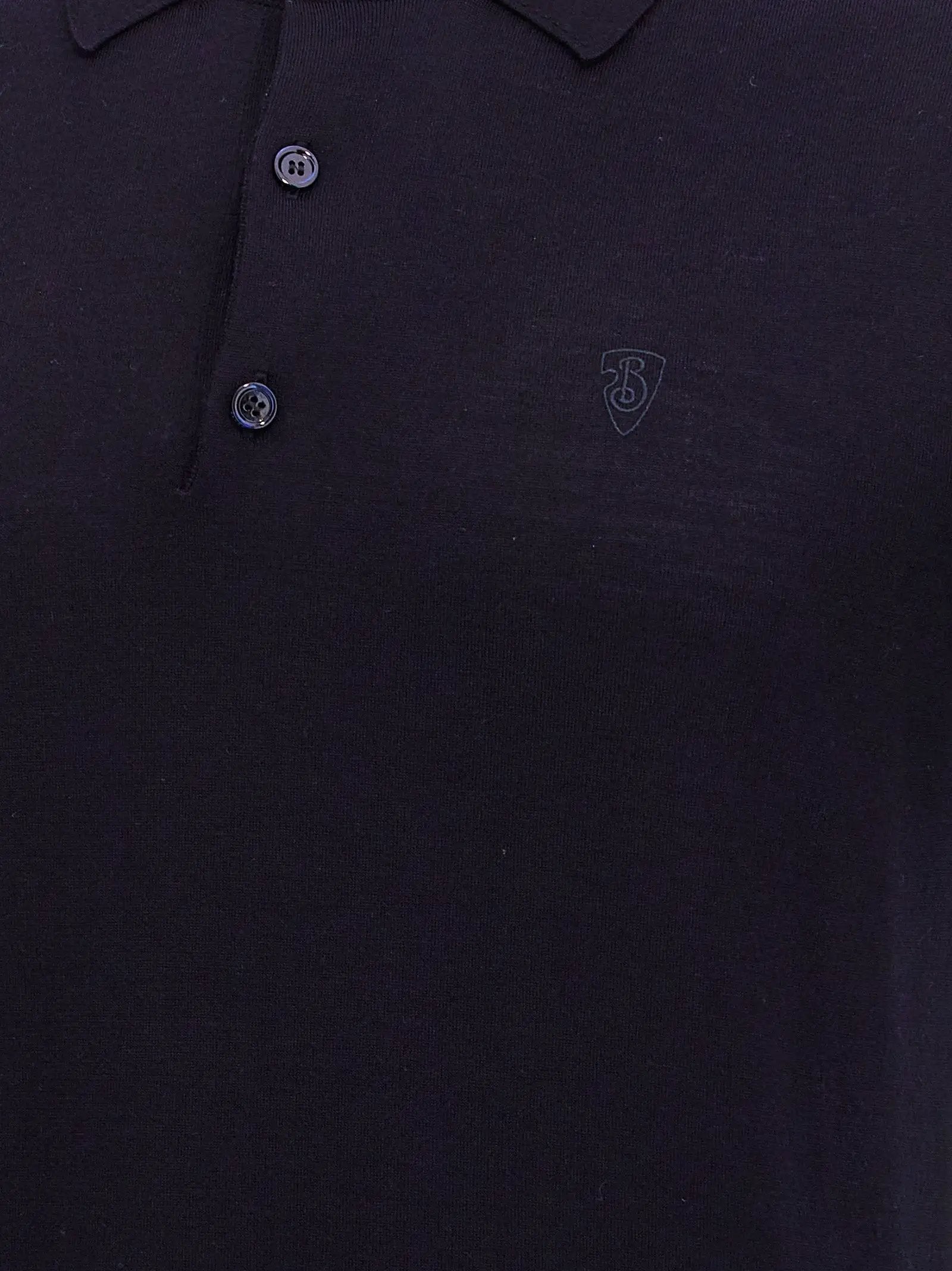 Burberry Blue Wool Polo Shirt