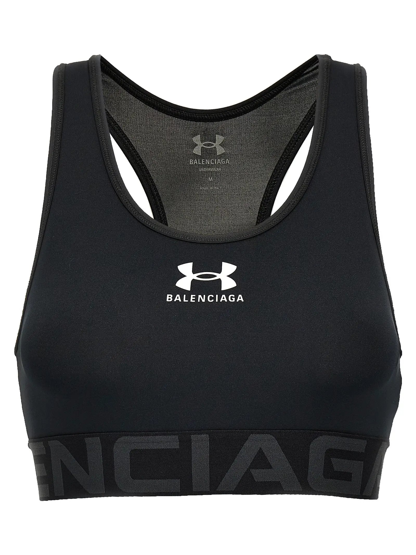 Balenciaga Black Polyester Sport Bra