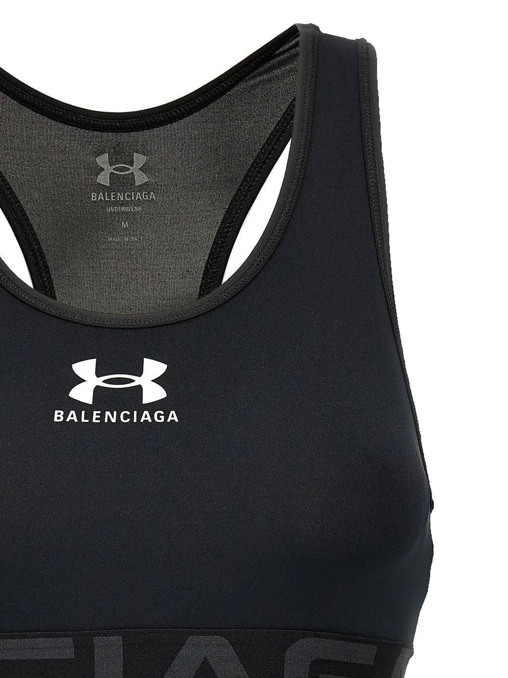 Balenciaga Black Polyester Sport Bra