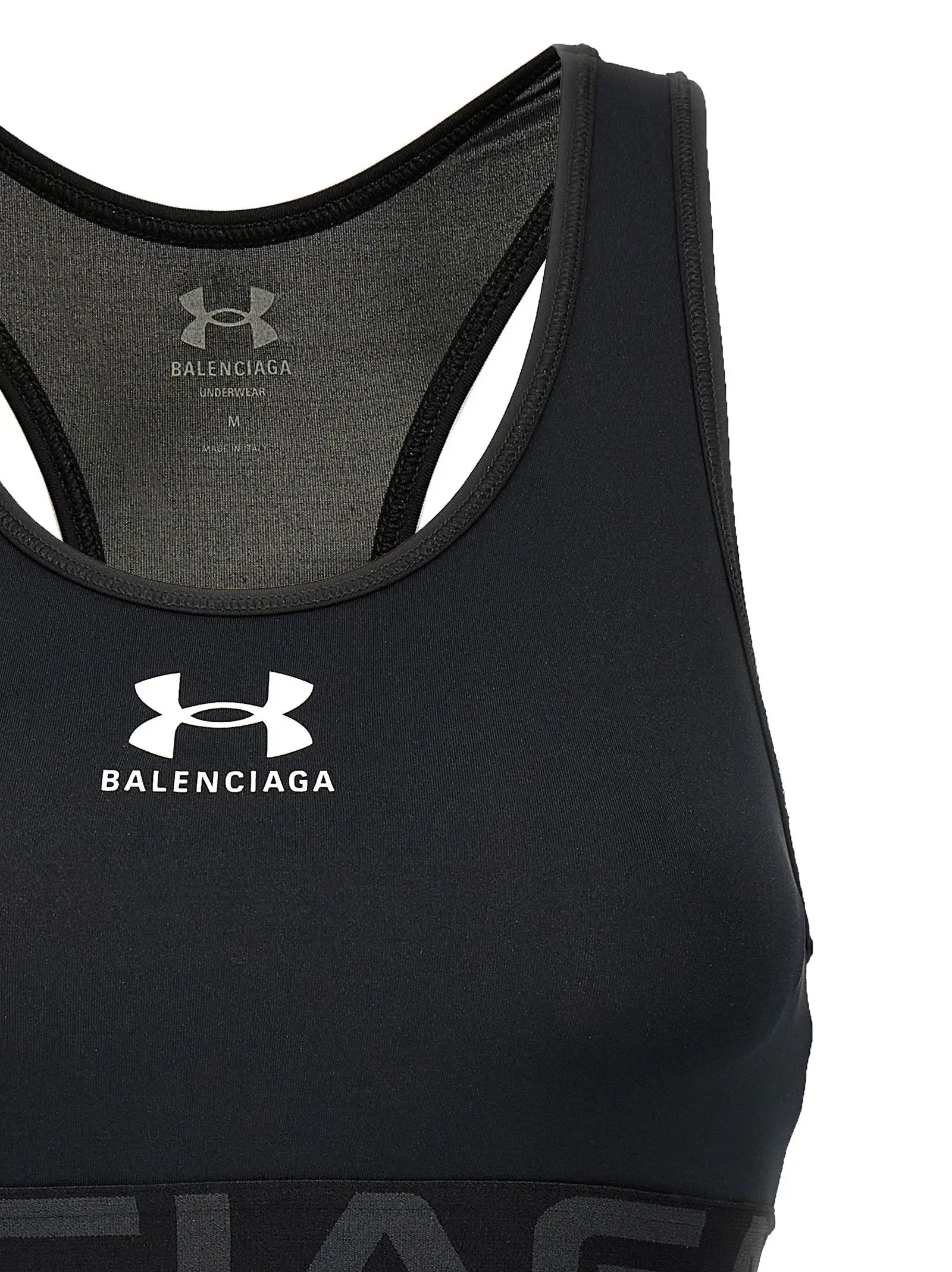 Balenciaga Black Polyester Sport Bra