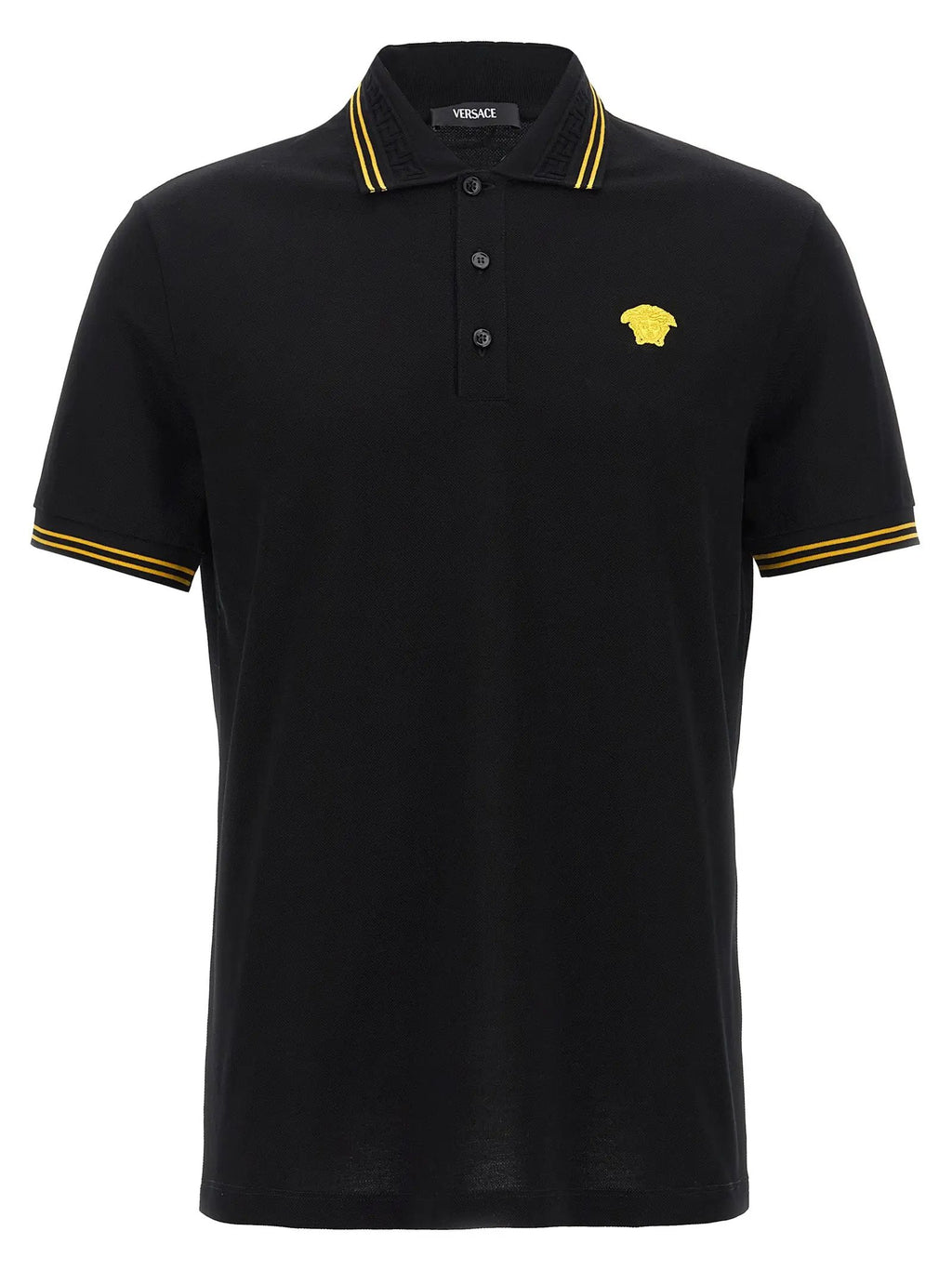 Polo Versace en coton noir