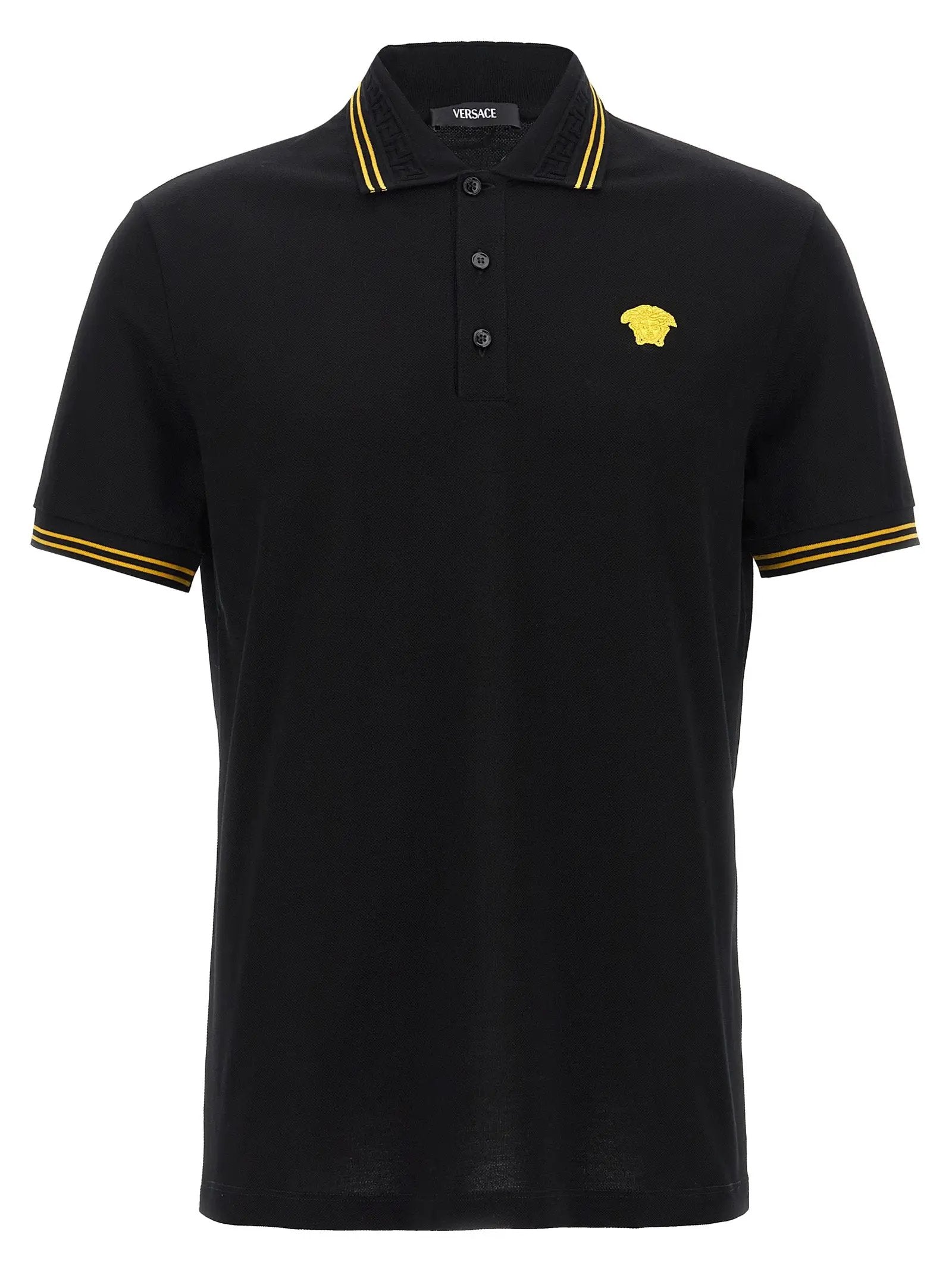 Polo Versace en coton noir