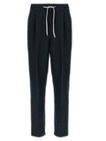 Brunello Cucinelli Blue Linen Casual Pants