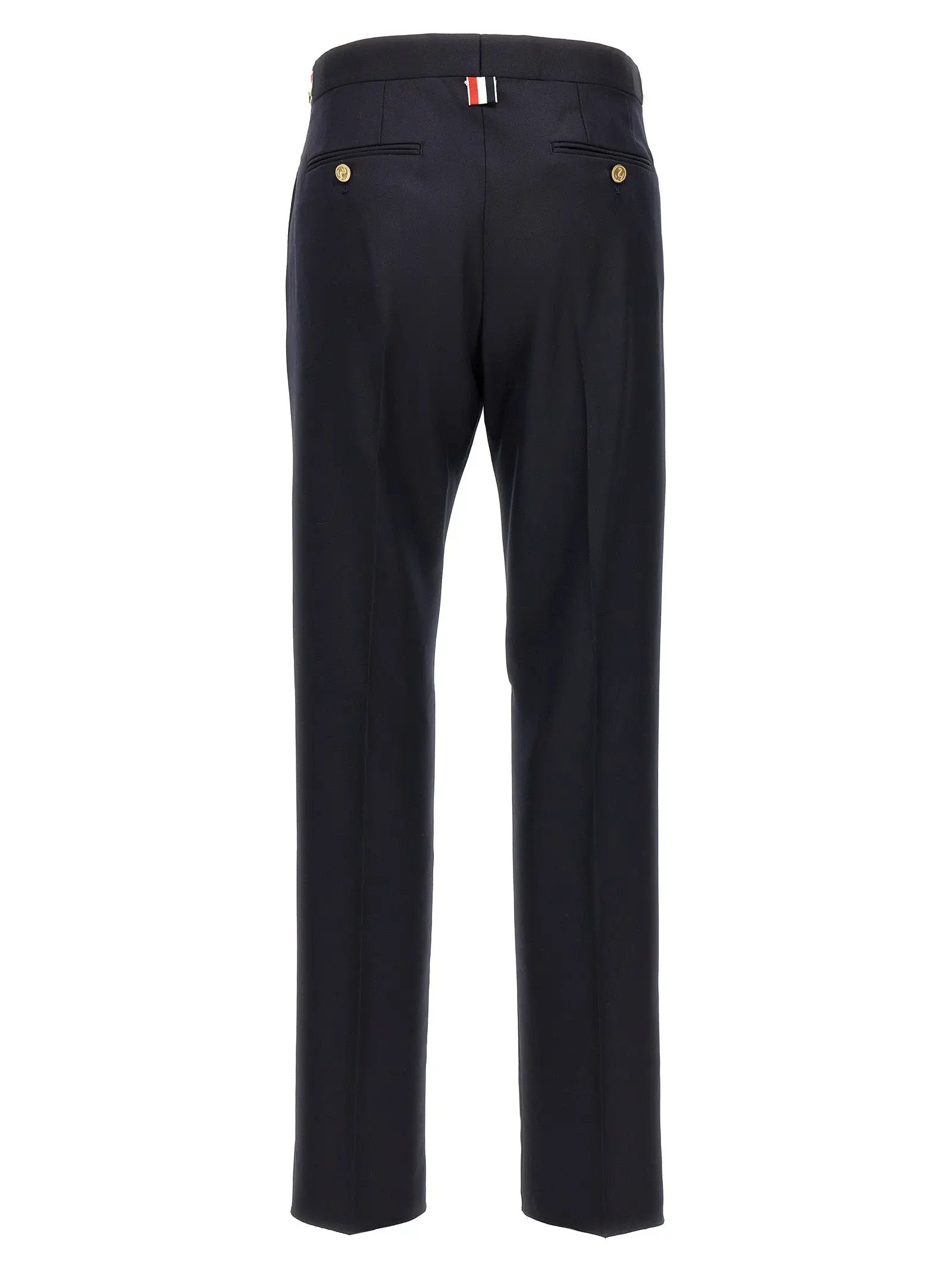 Thom Browne Blue Wool Casual Pants