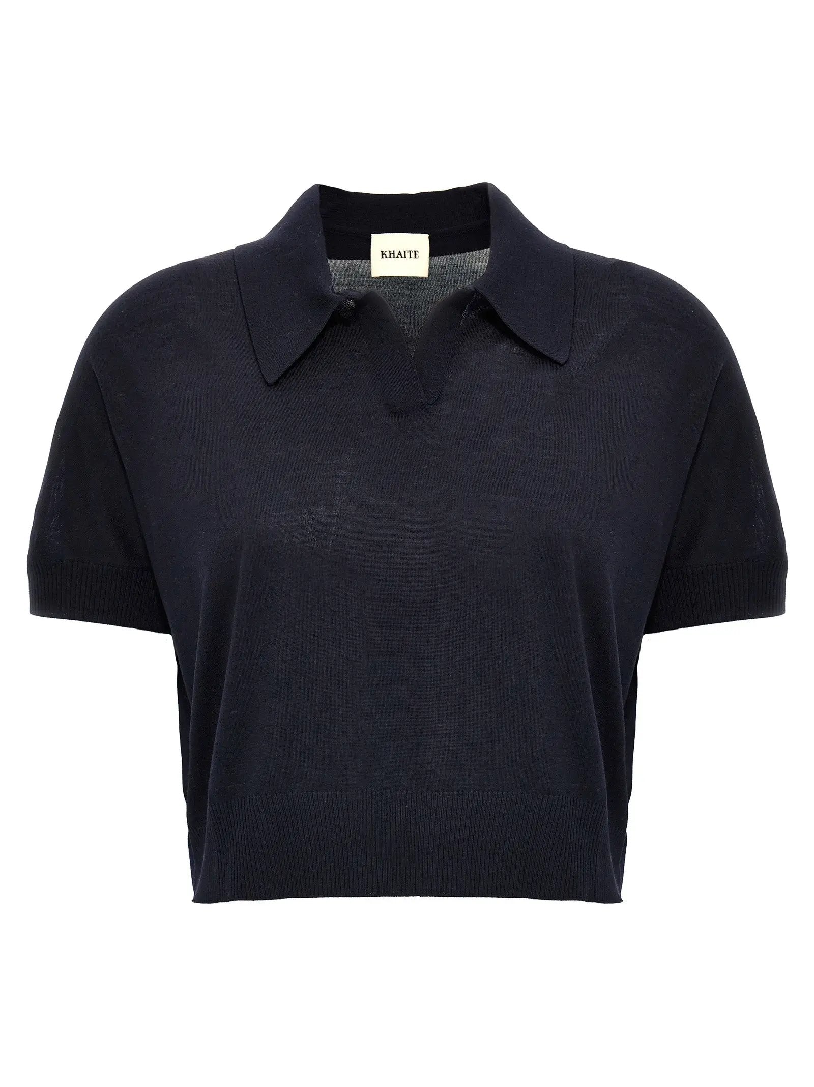 Khaite Blue Wool Shortsleeve Shirt