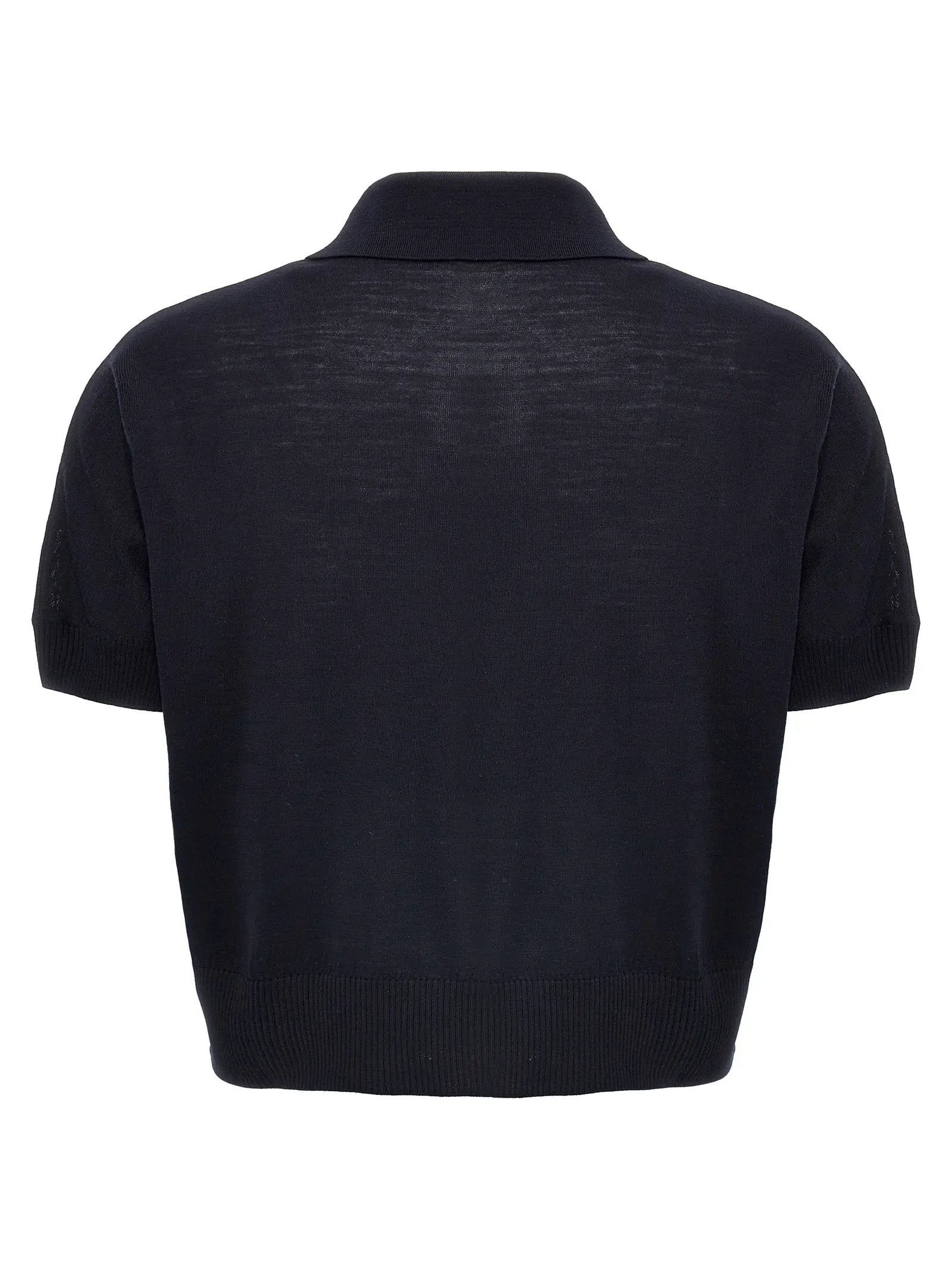 Khaite Blue Wool Shortsleeve Shirt