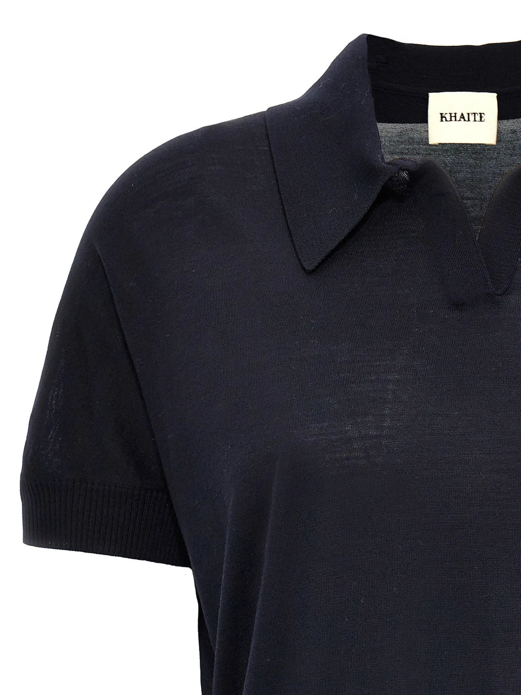 Khaite Blue Wool Shortsleeve Shirt