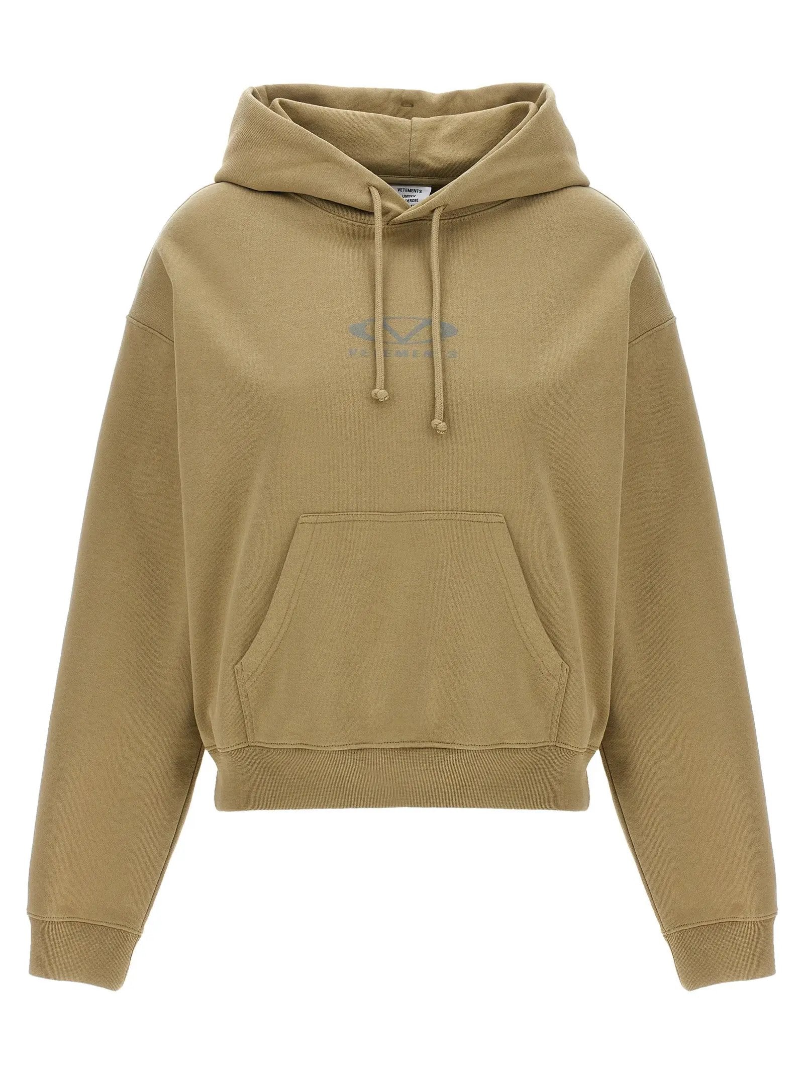 Vetements Beige Cotton Hoodie