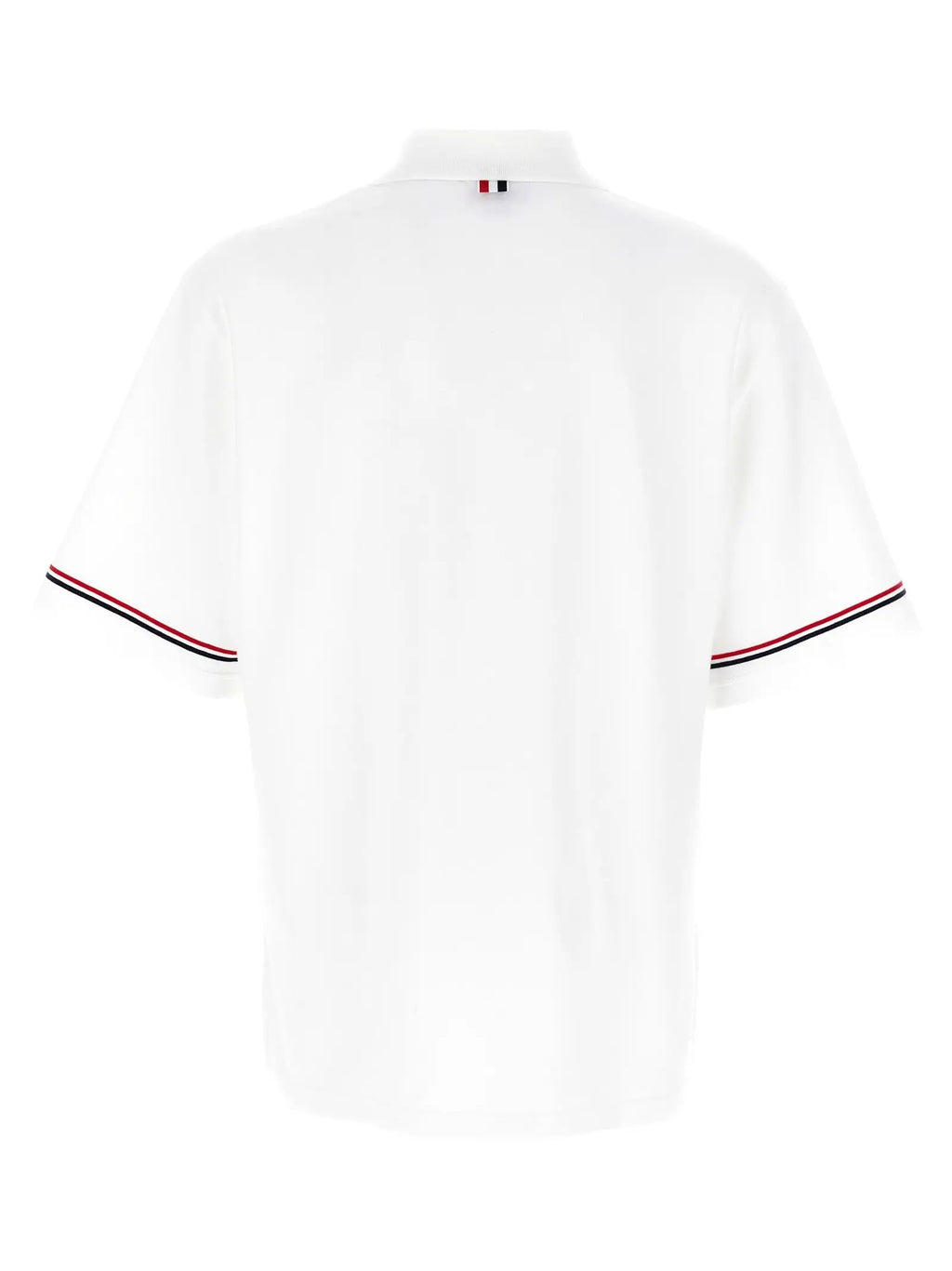 Thom Browne White Cotton Polo Shirt