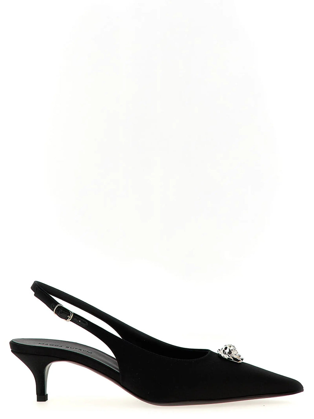 Magda Butrym Black Silk Mid Heel Pumps