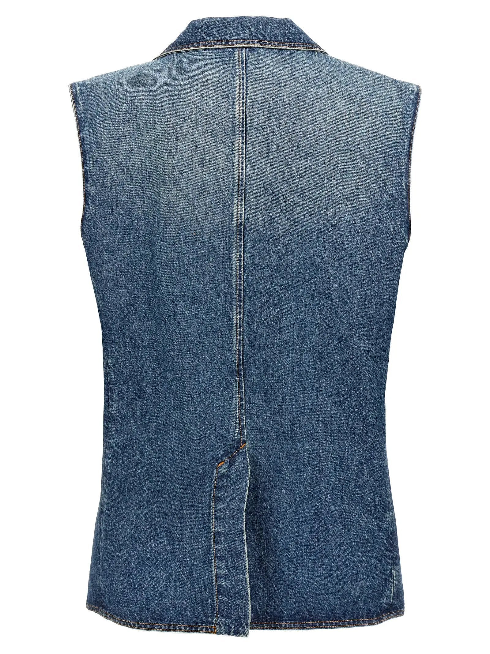 Coperni Blue Cotton Sleeveless Jacket