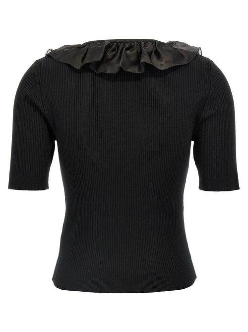 Alessandra Rich Tee-shirt en laine noir