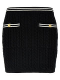 Alessandra Rich Bicolor Cotton Long Skirt