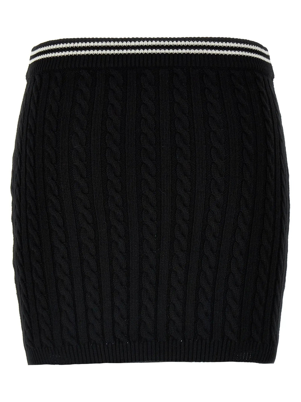 Alessandra Rich Bicolor Cotton Long Skirt