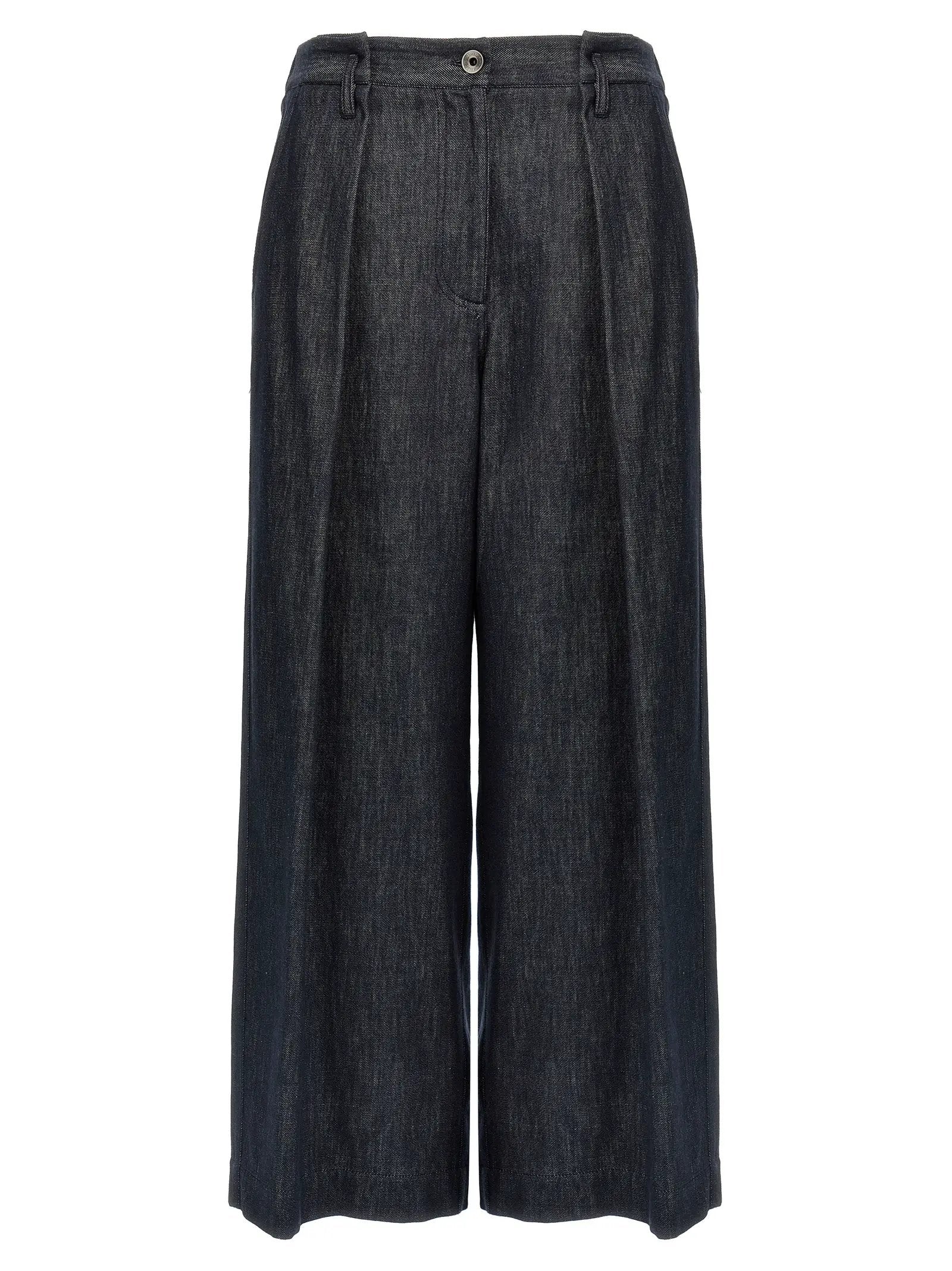 Brunello Cucinelli Blue Cotton Casual Pants