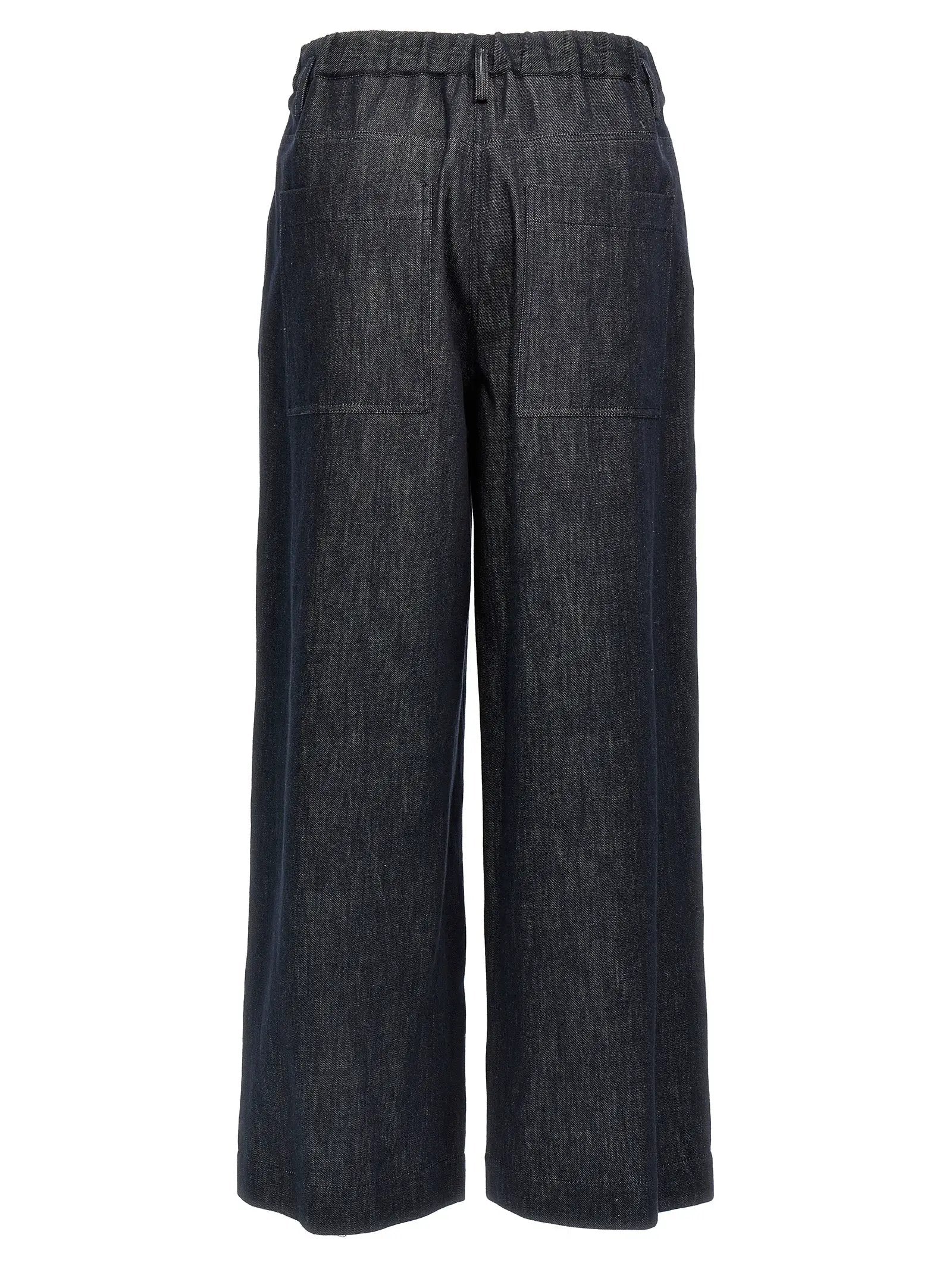 Brunello Cucinelli Blue Cotton Casual Pants