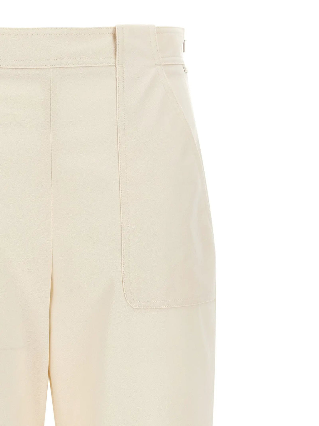 Pantalon décontracté en coton blanc Max Mara