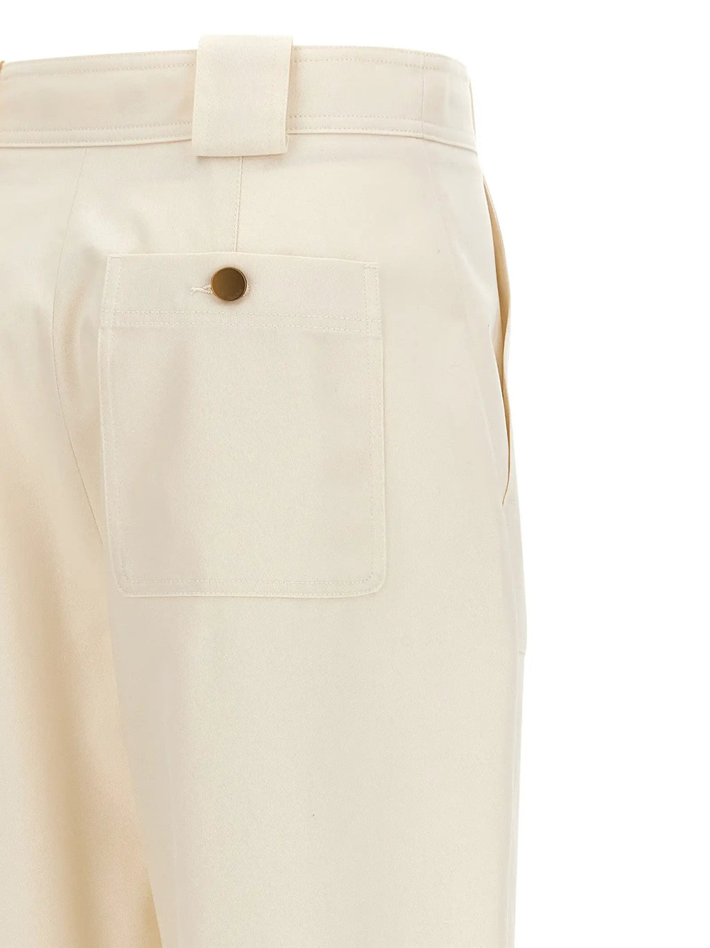 Pantalon décontracté en coton blanc Max Mara