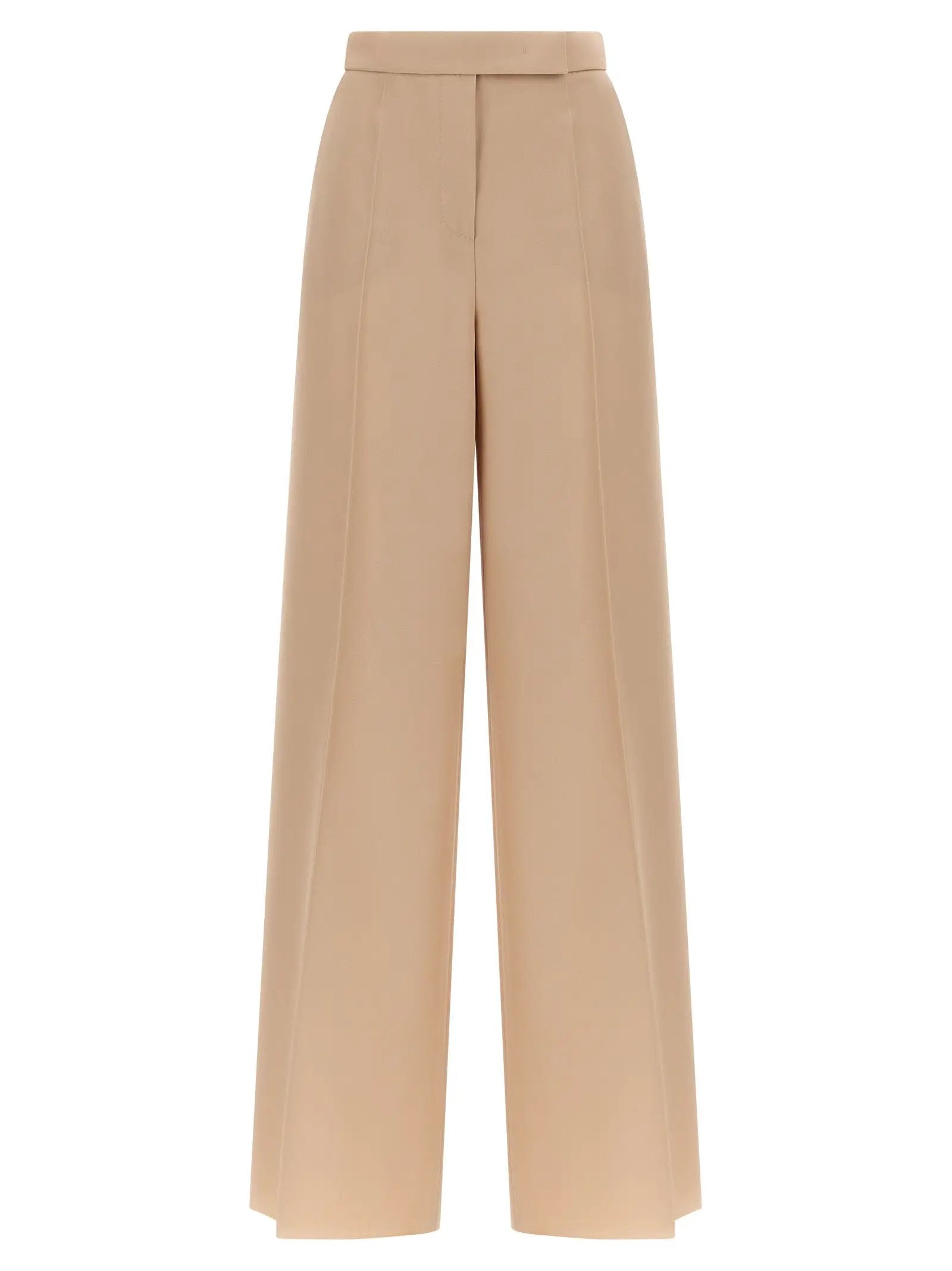Max Mara Beige Virgin Wool Casual Pants