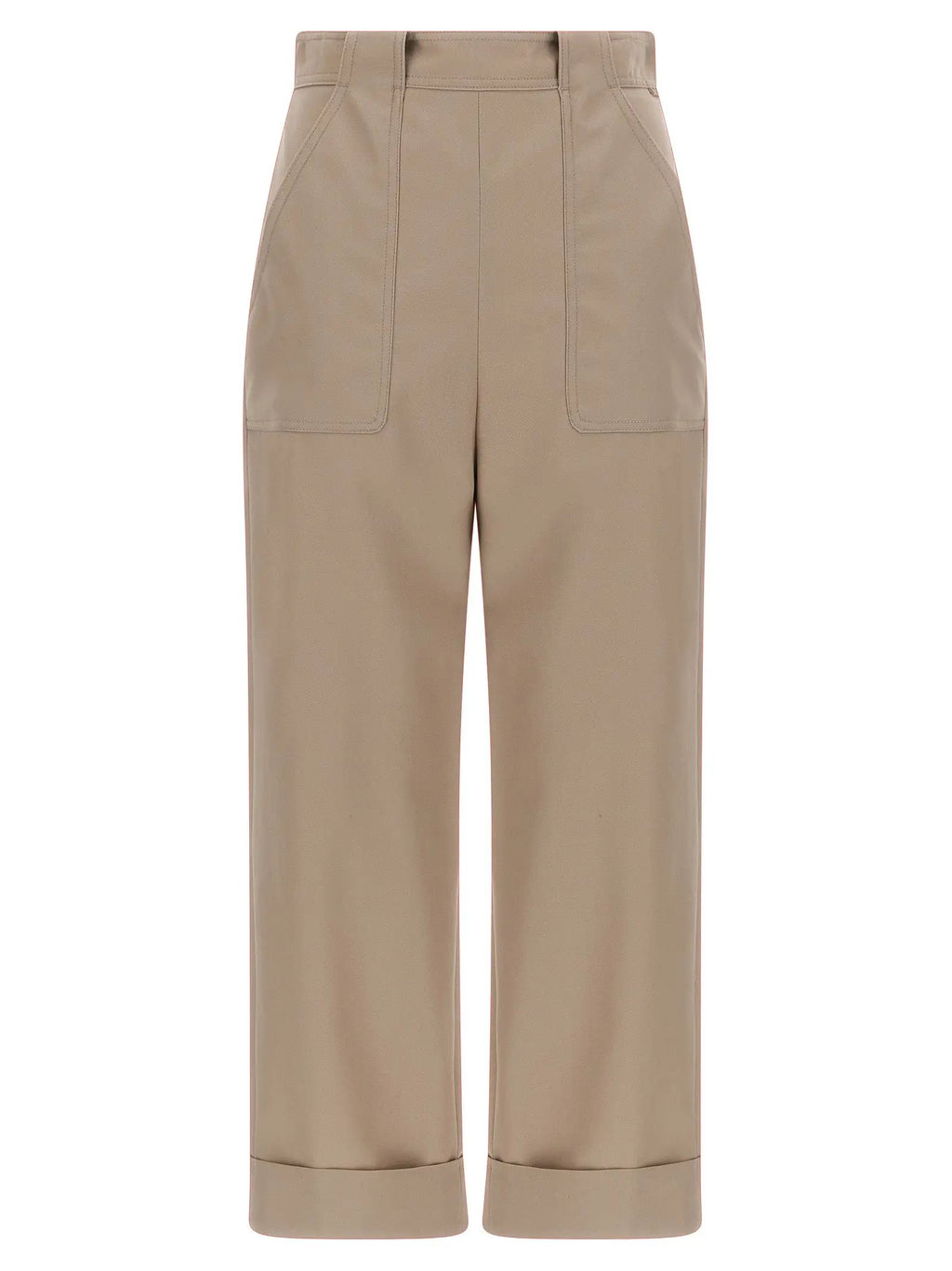 Max Mara Beige Cotton Casual Pants