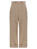 Max Mara Beige Cotton Casual Pants