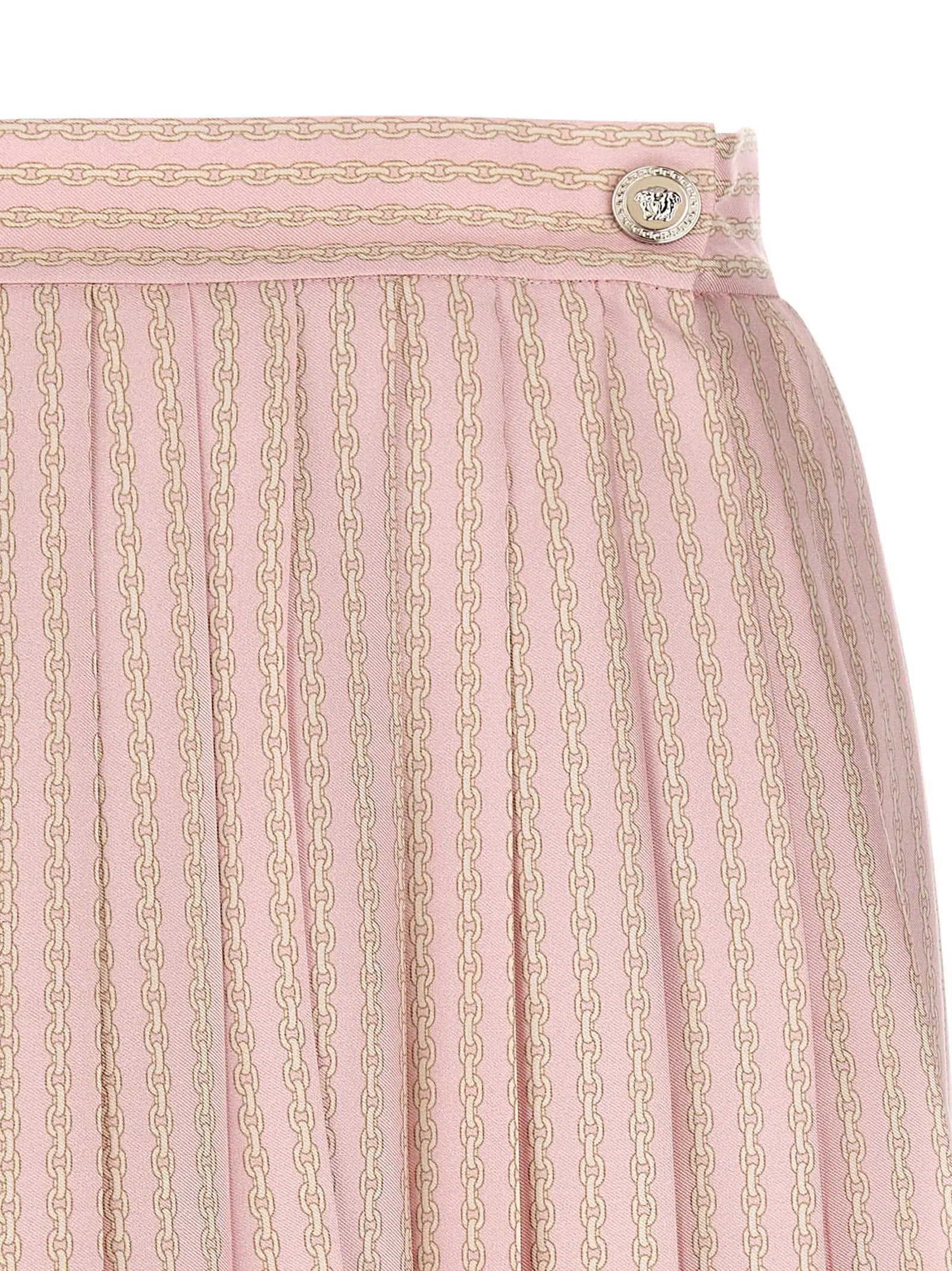 Versace Multicolor Silk Long Skirt