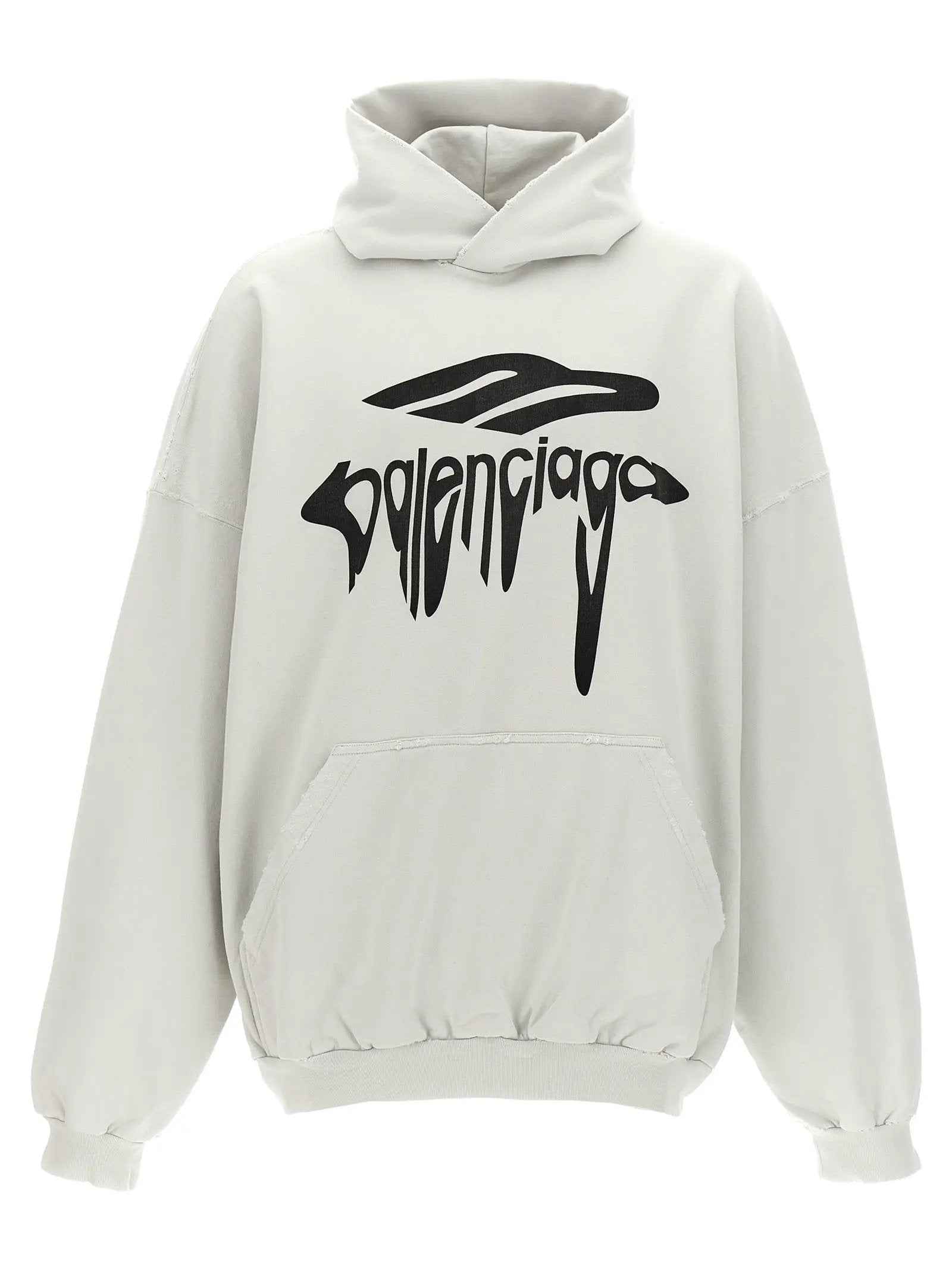 Balenciaga White Cotton Sweatshirt