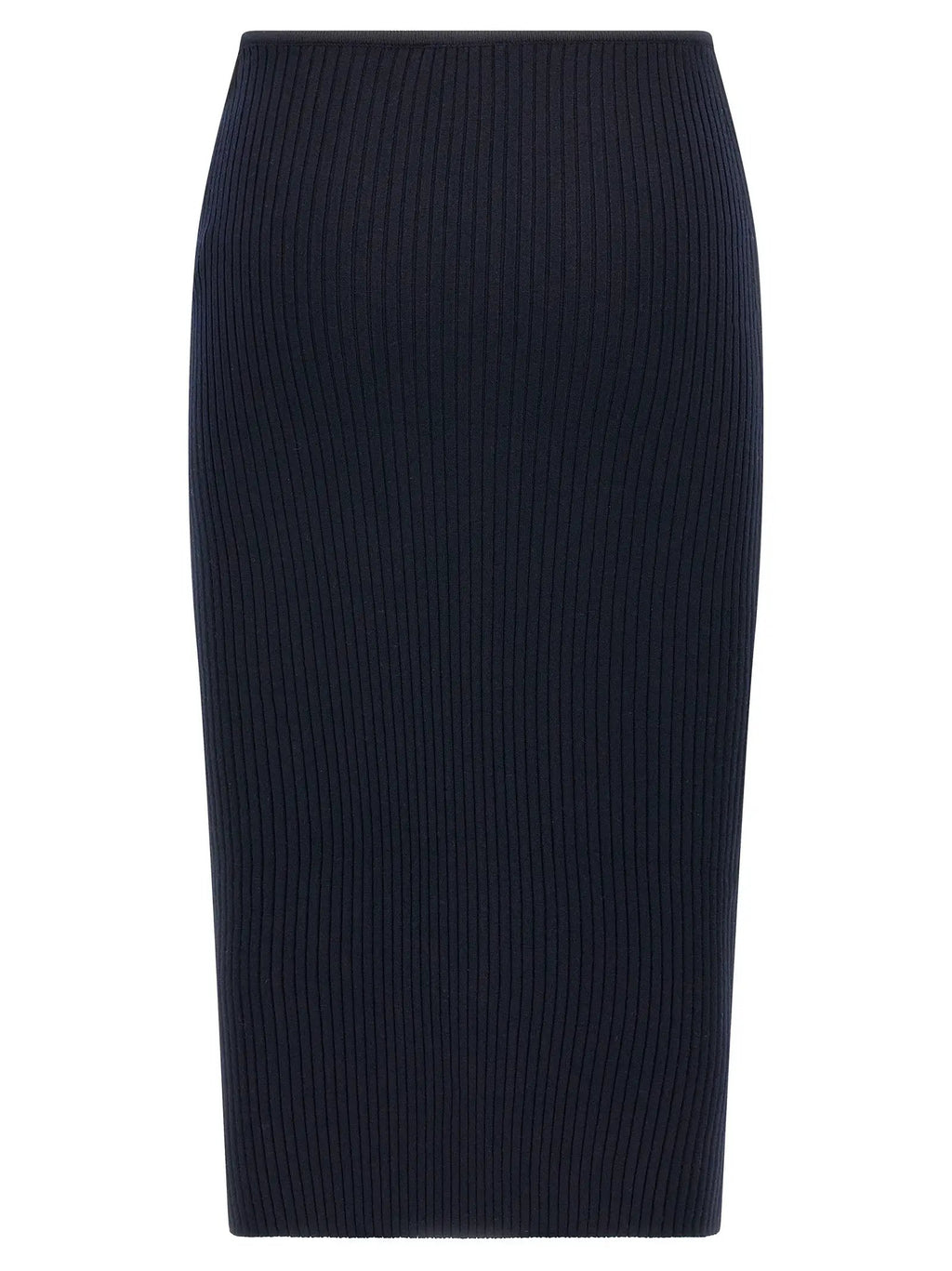 Courrèges Blue Viscose Midi Skirt