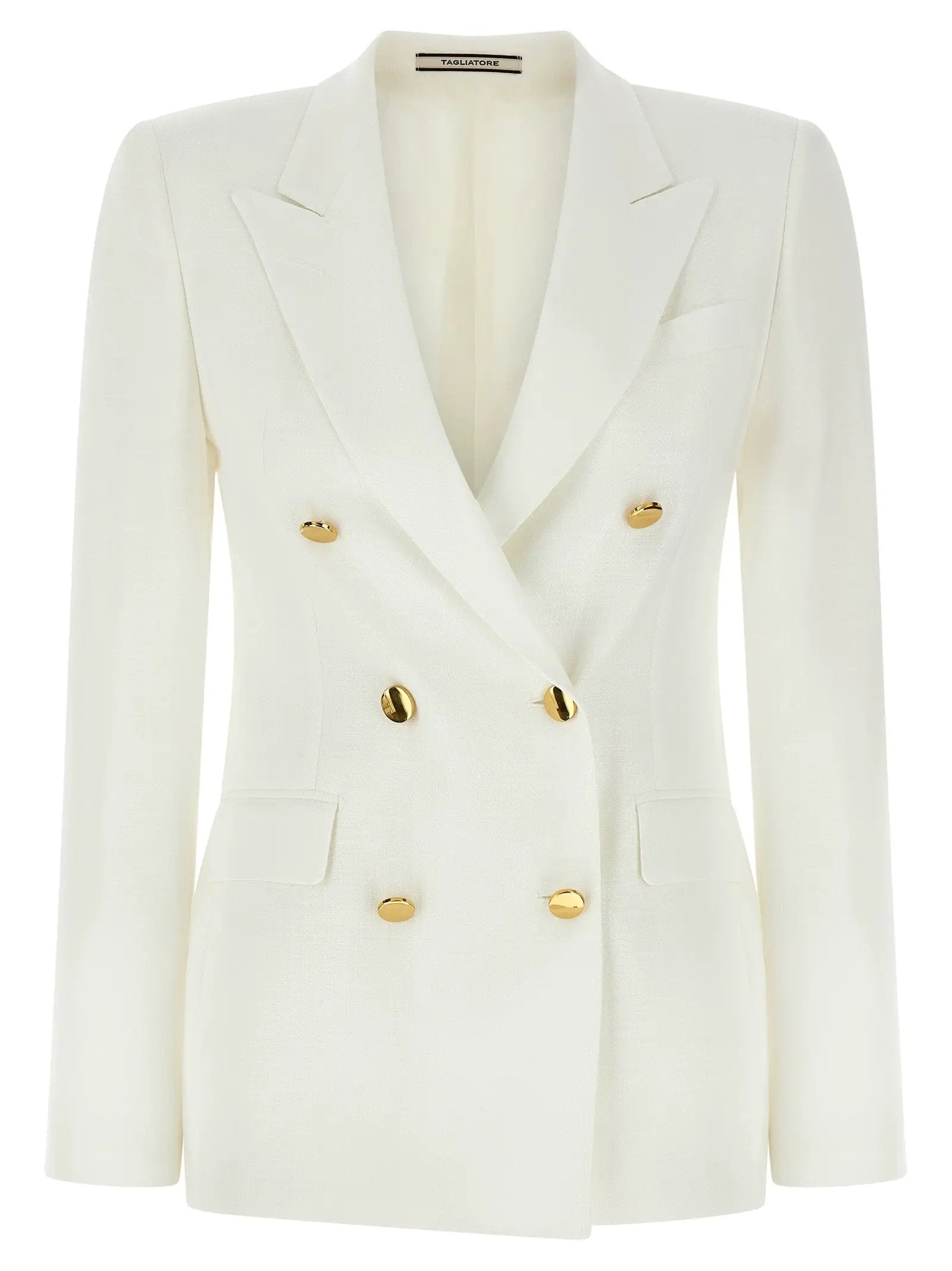 Tagliatore White Viscose Blazer