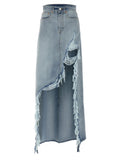 Vetements Blue Cotton Mini Skirt