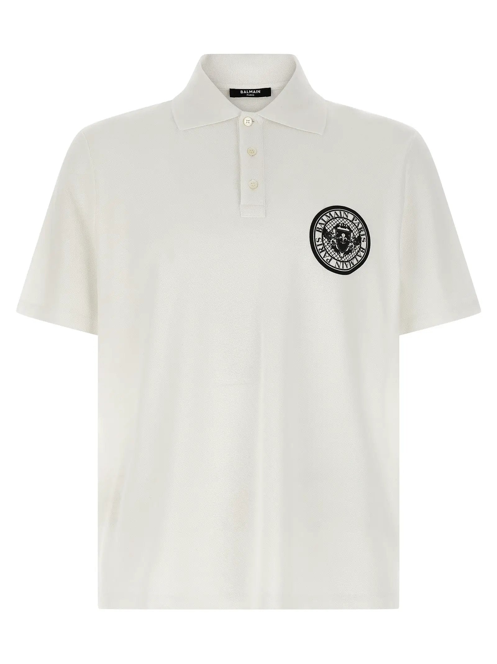 Balmain Bicolor Cotton Polo Shirt