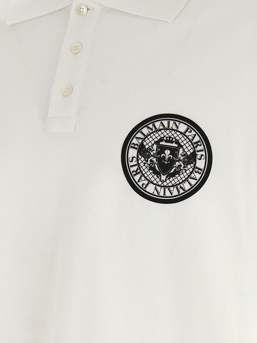 Balmain Bicolor Cotton Polo Shirt