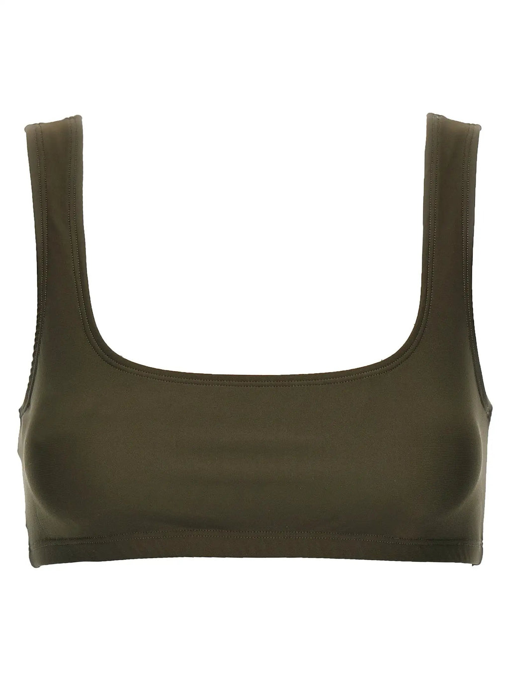 The Andamane Brown Polyamide Tank Tops