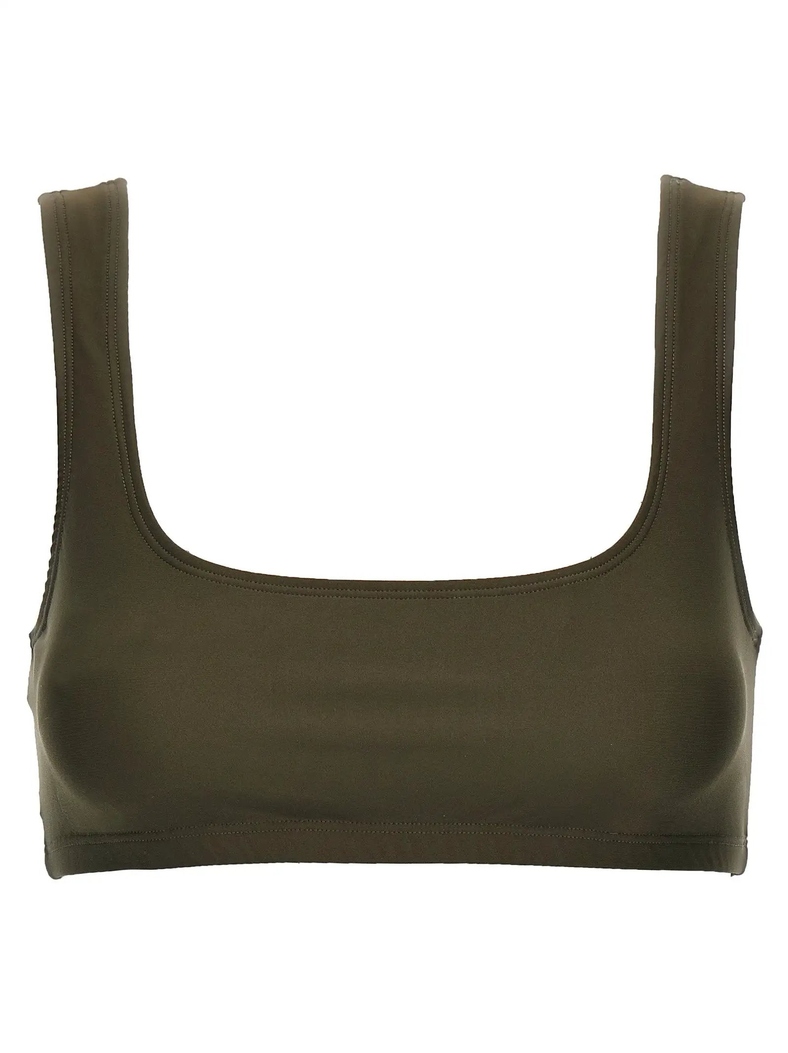 The Andamane Brown Polyamide Tank Tops
