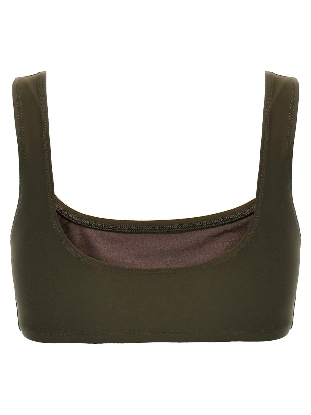 The Andamane Brown Polyamide Tank Tops