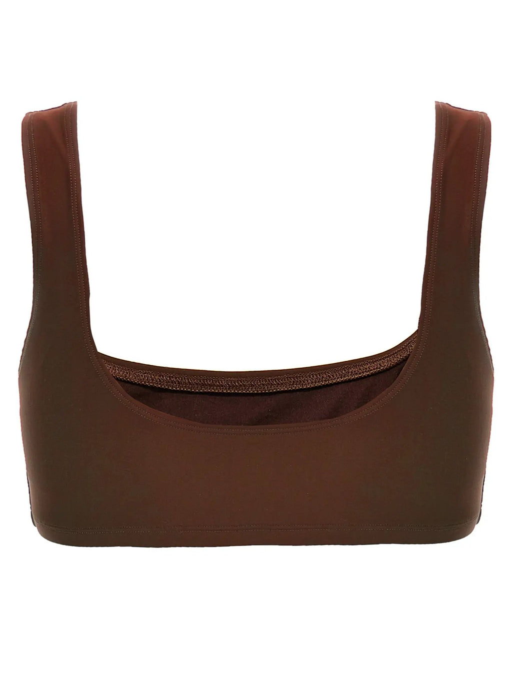 The Andamane Brown Polyamide Tank Tops