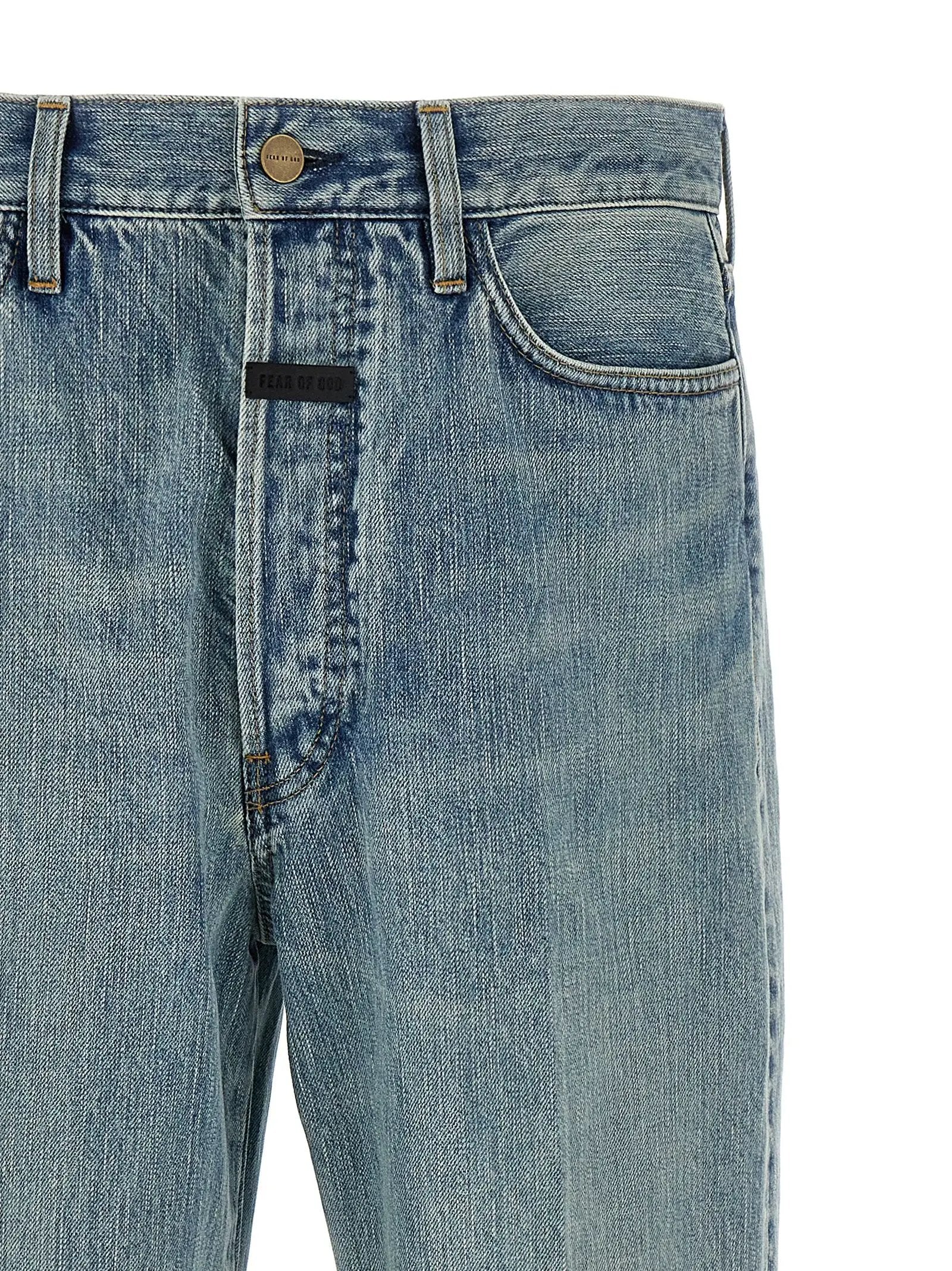 Fear Of God Blue Cotton Jeans Denim