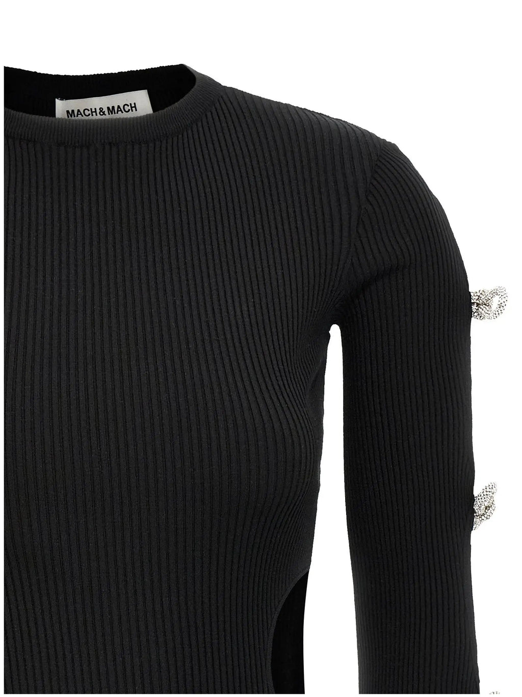MACH & MACH Black Viscose Short Dress