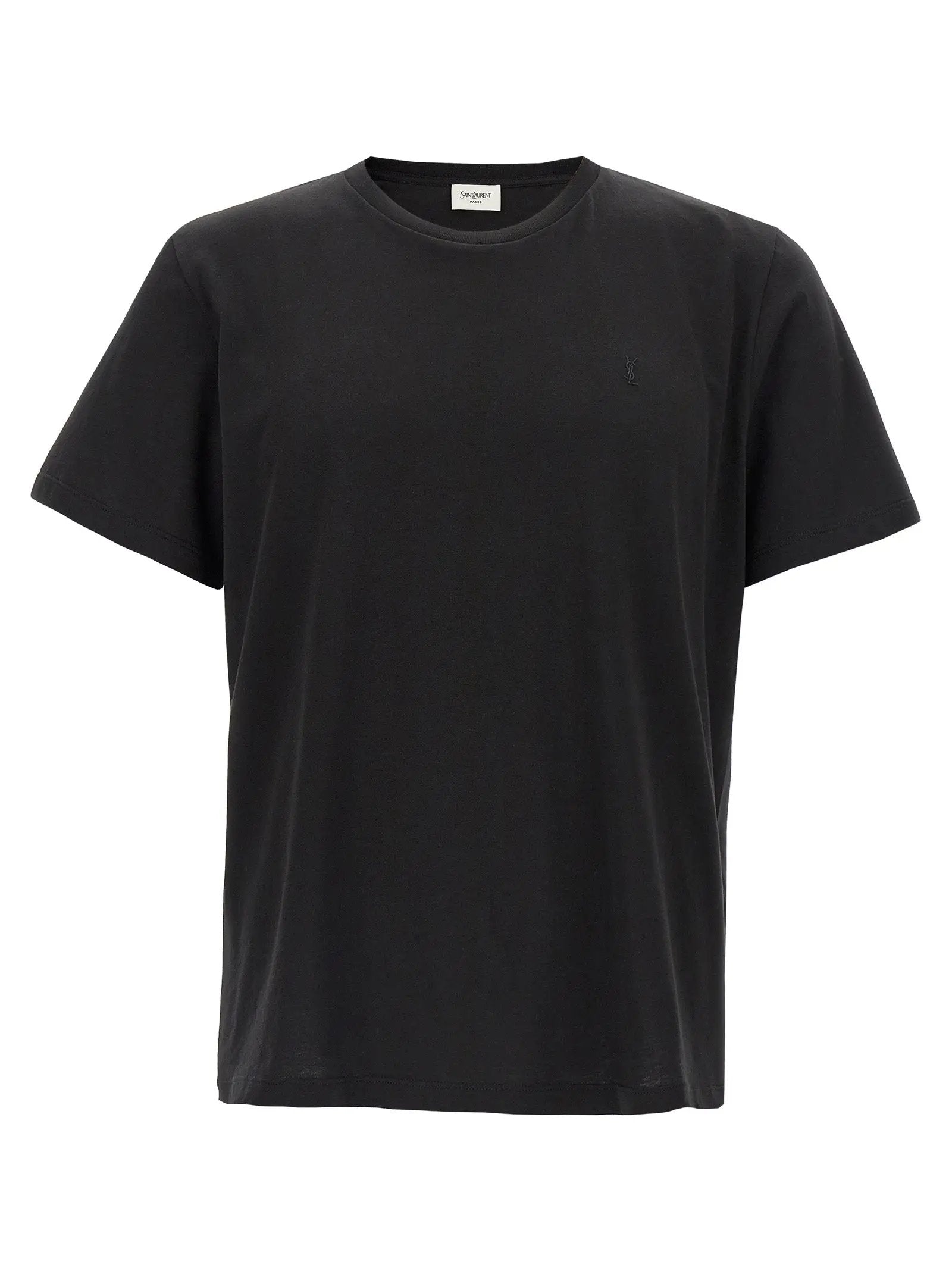 Saint Laurent Black Cotton T-Shirt