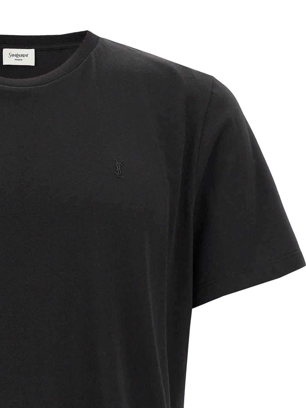 Saint Laurent Black Cotton T-Shirt