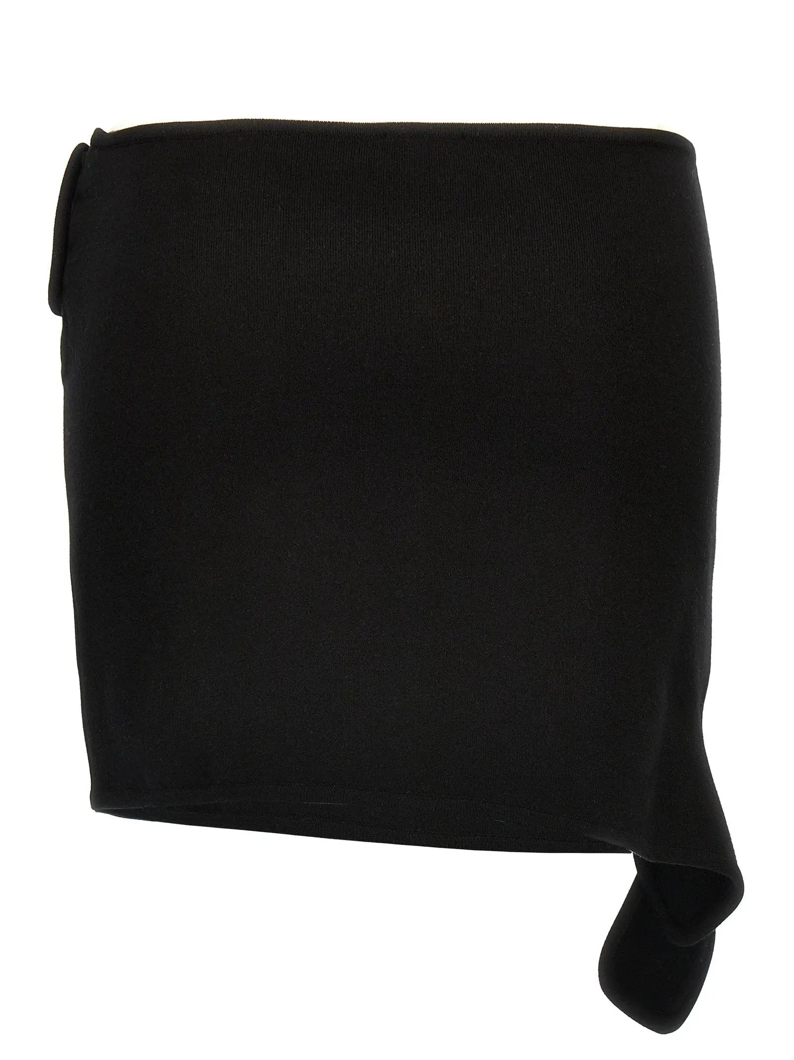 Courrèges Black Viscose Long Skirt
