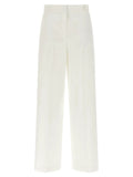 Theory White Linen Casual Pants