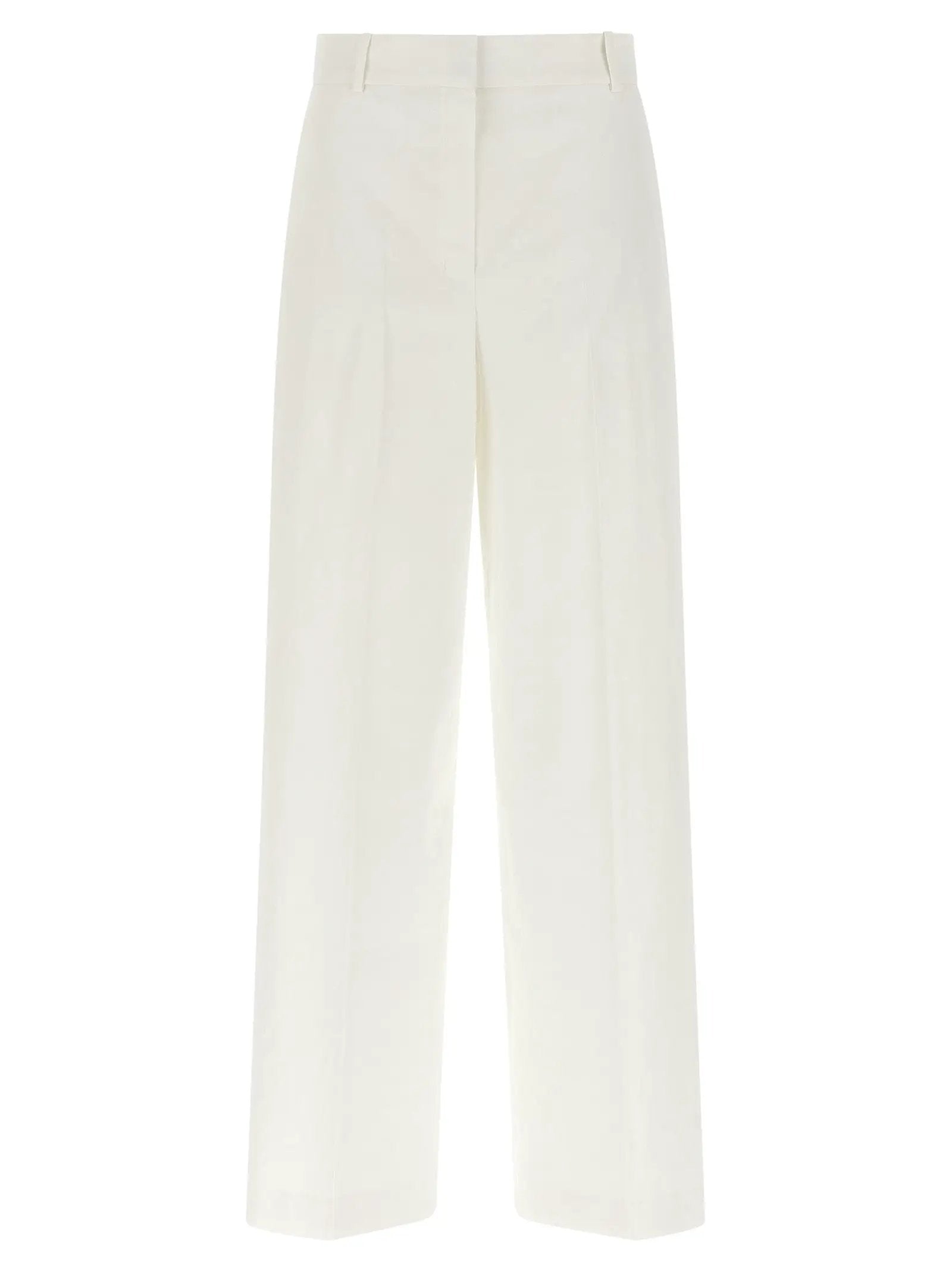 Theory White Linen Casual Pants