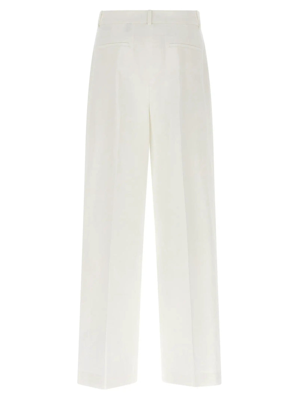 Theory White Linen Casual Pants