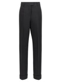 Ferragamo Black Viscose Dress Pants
